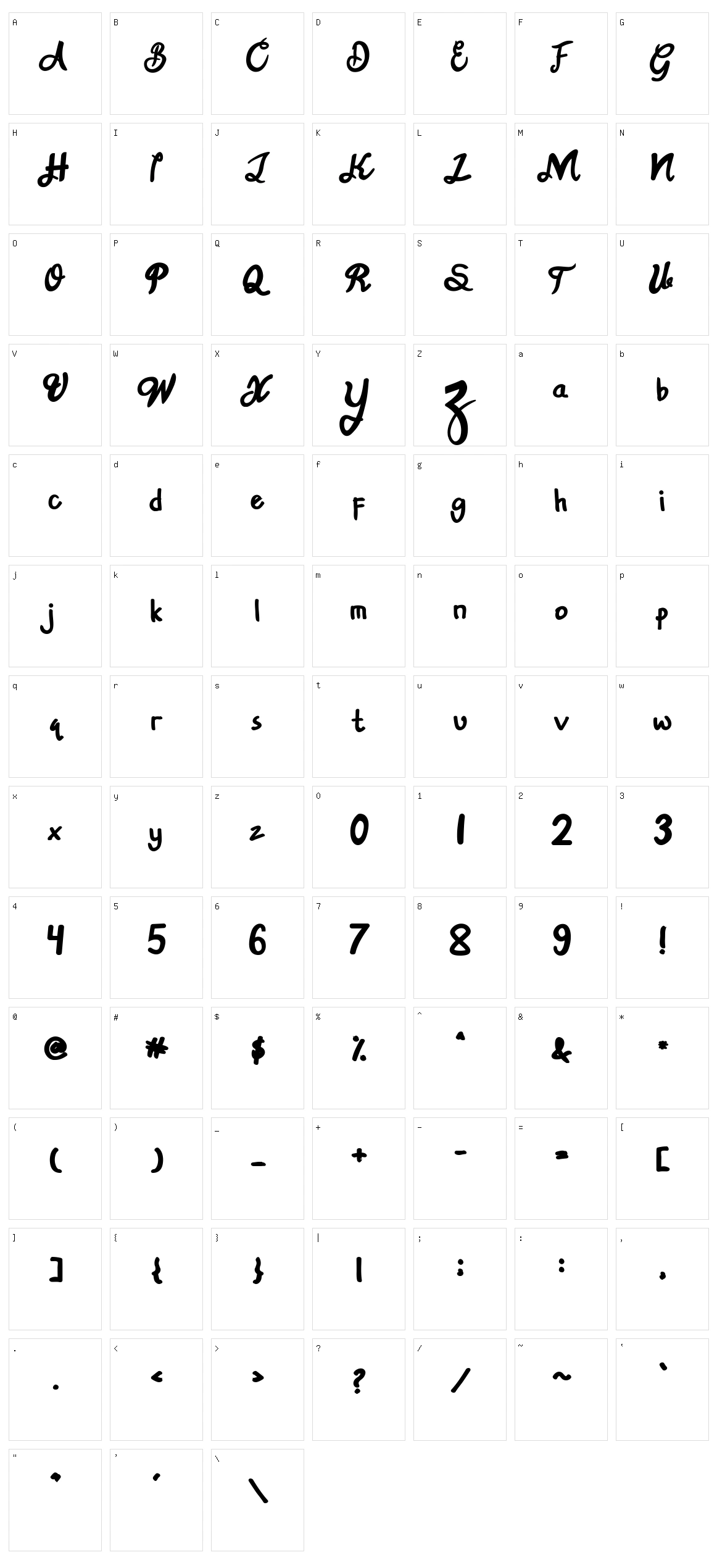 Mongsta Character Set