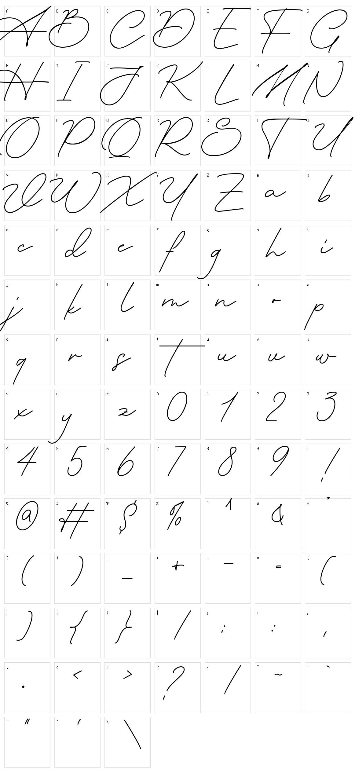 Montoliso Character Set