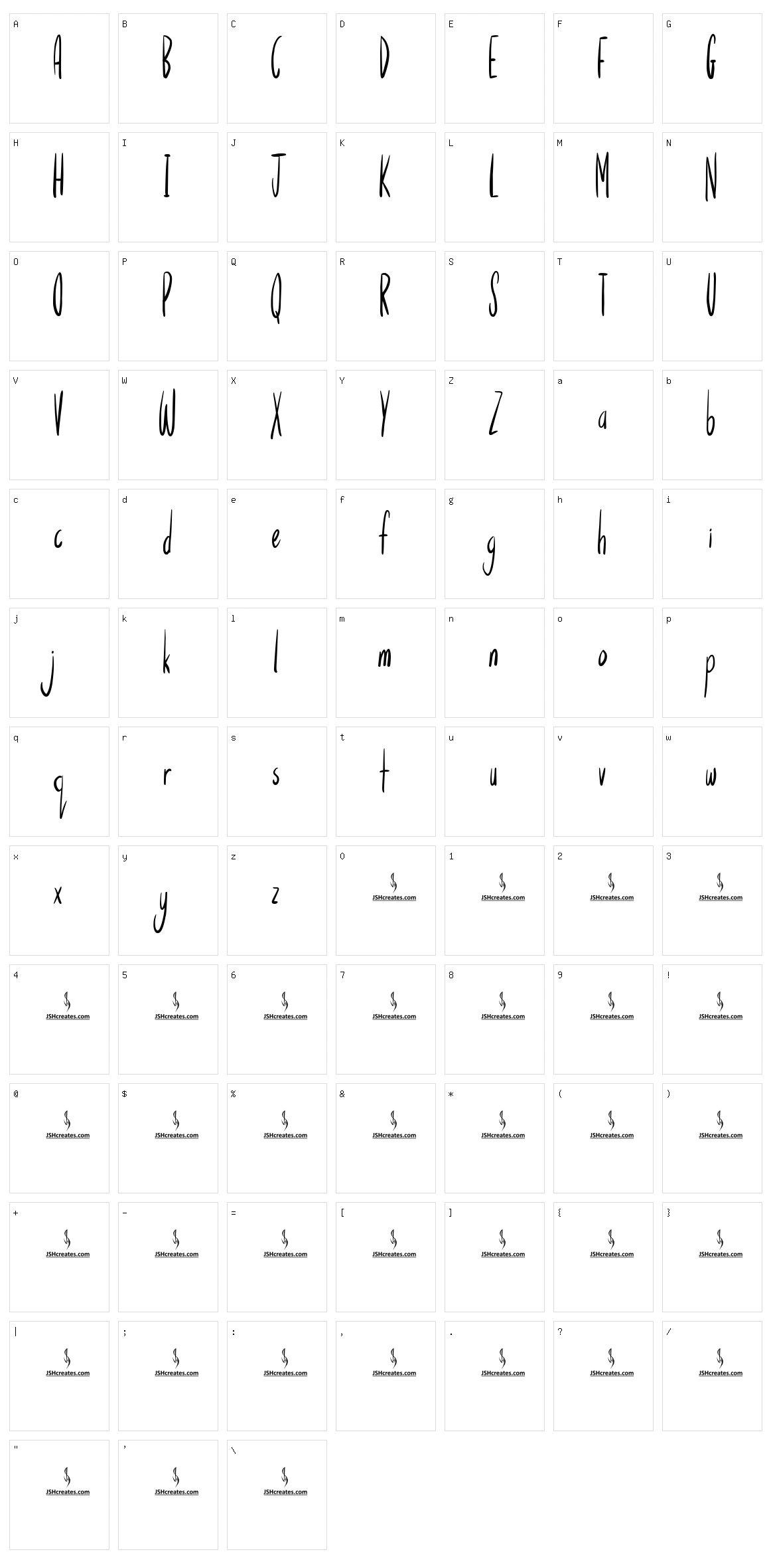 Moon Shining Character Set