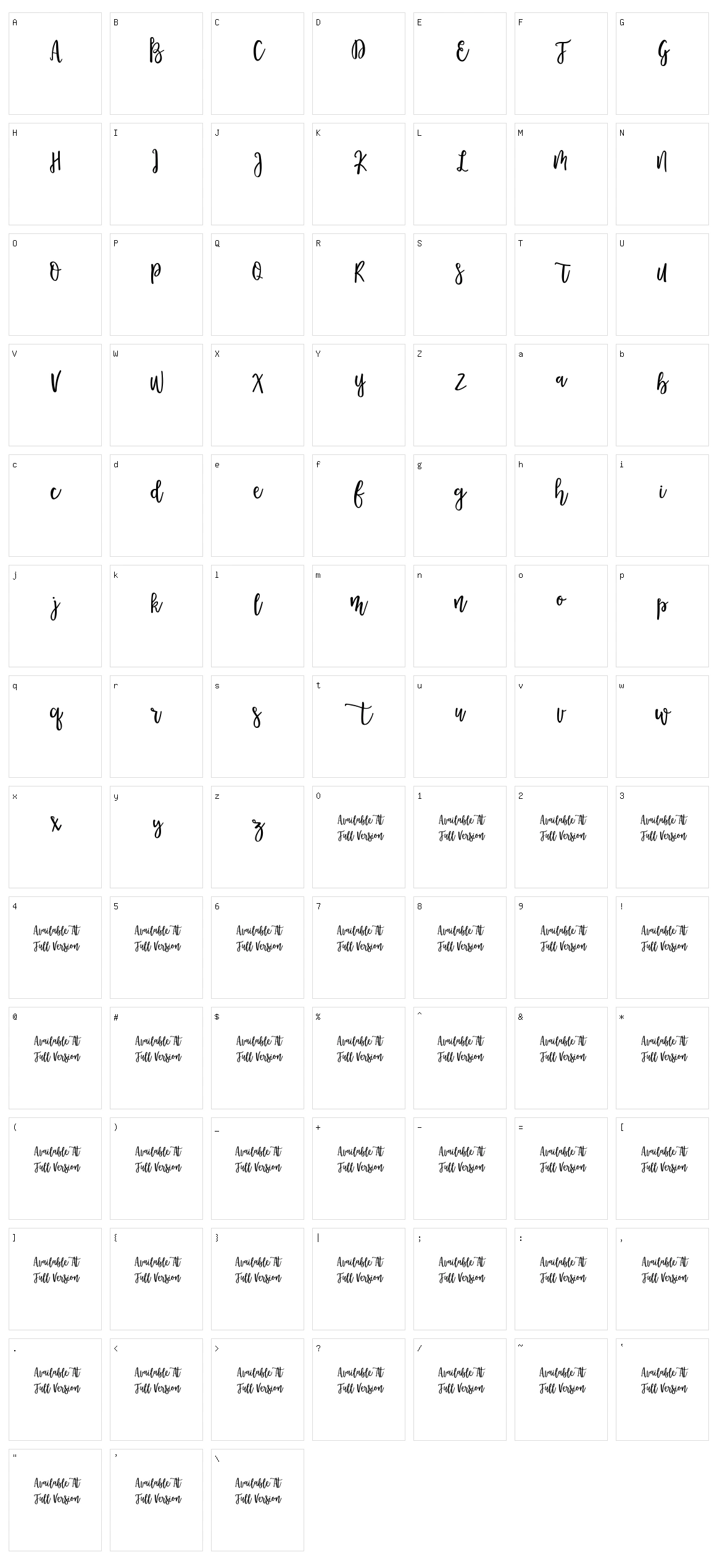 Morable Character Set