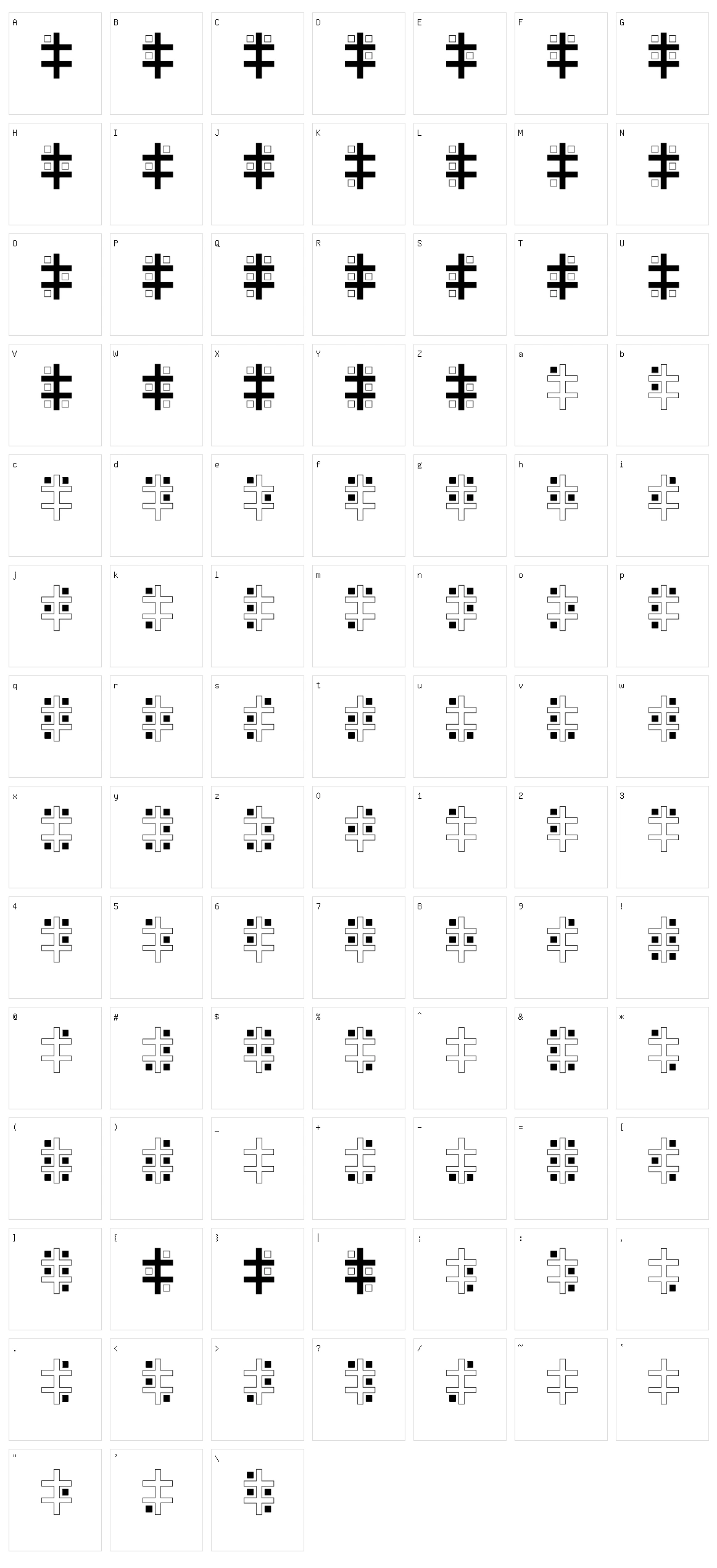 Lorraine Braille Character Set