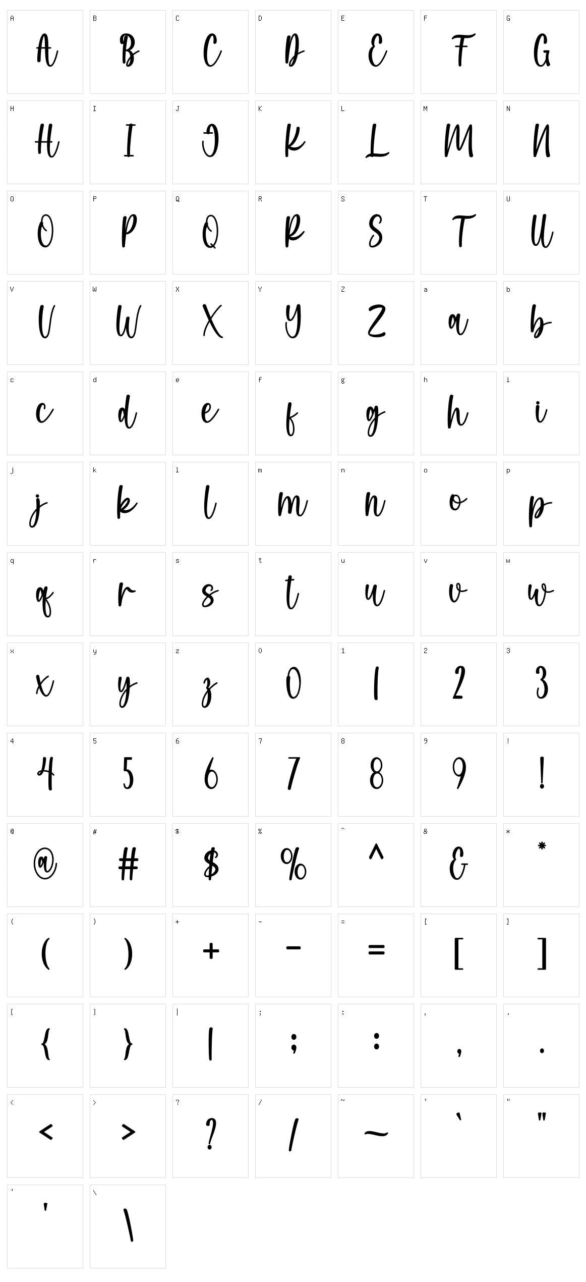 Morning Glory Character Set