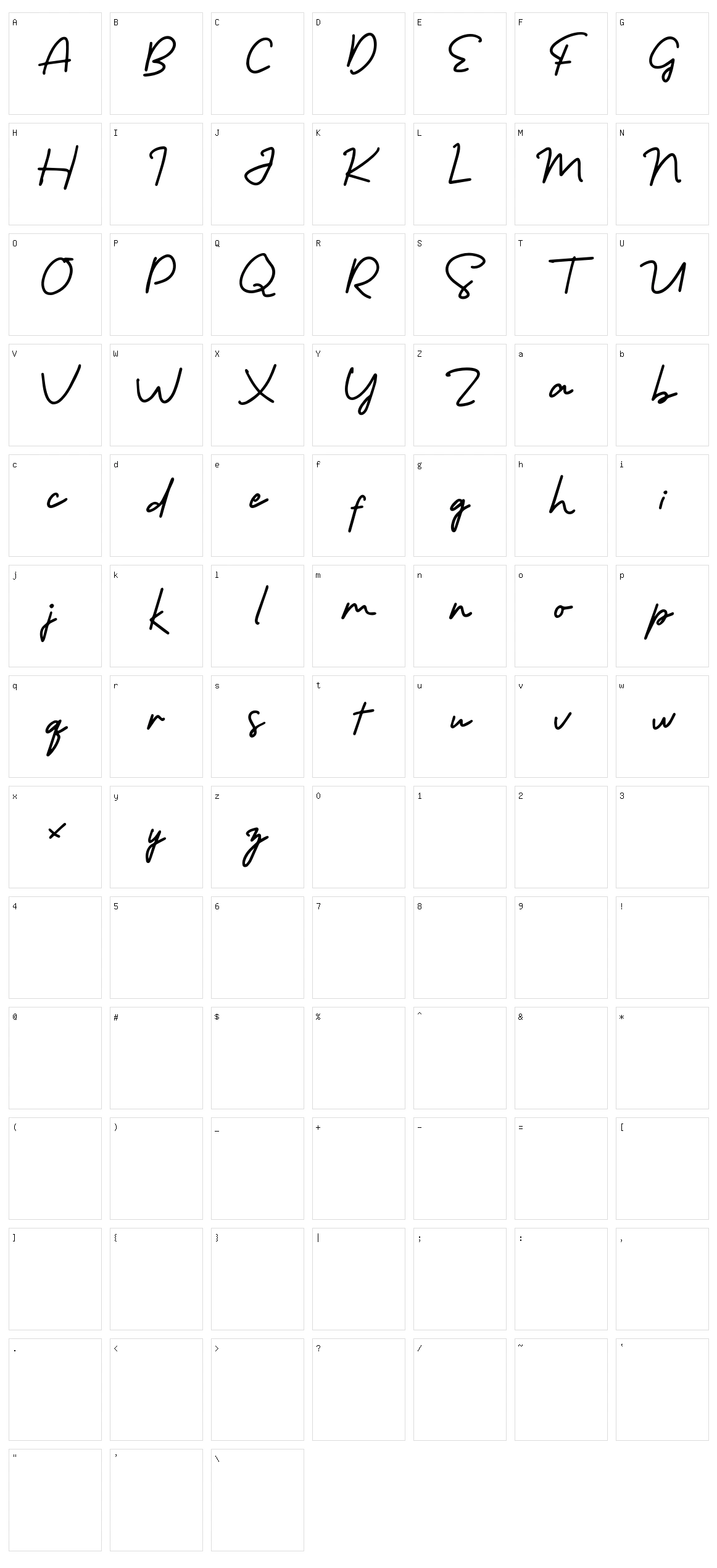 Morning Gold Character Set