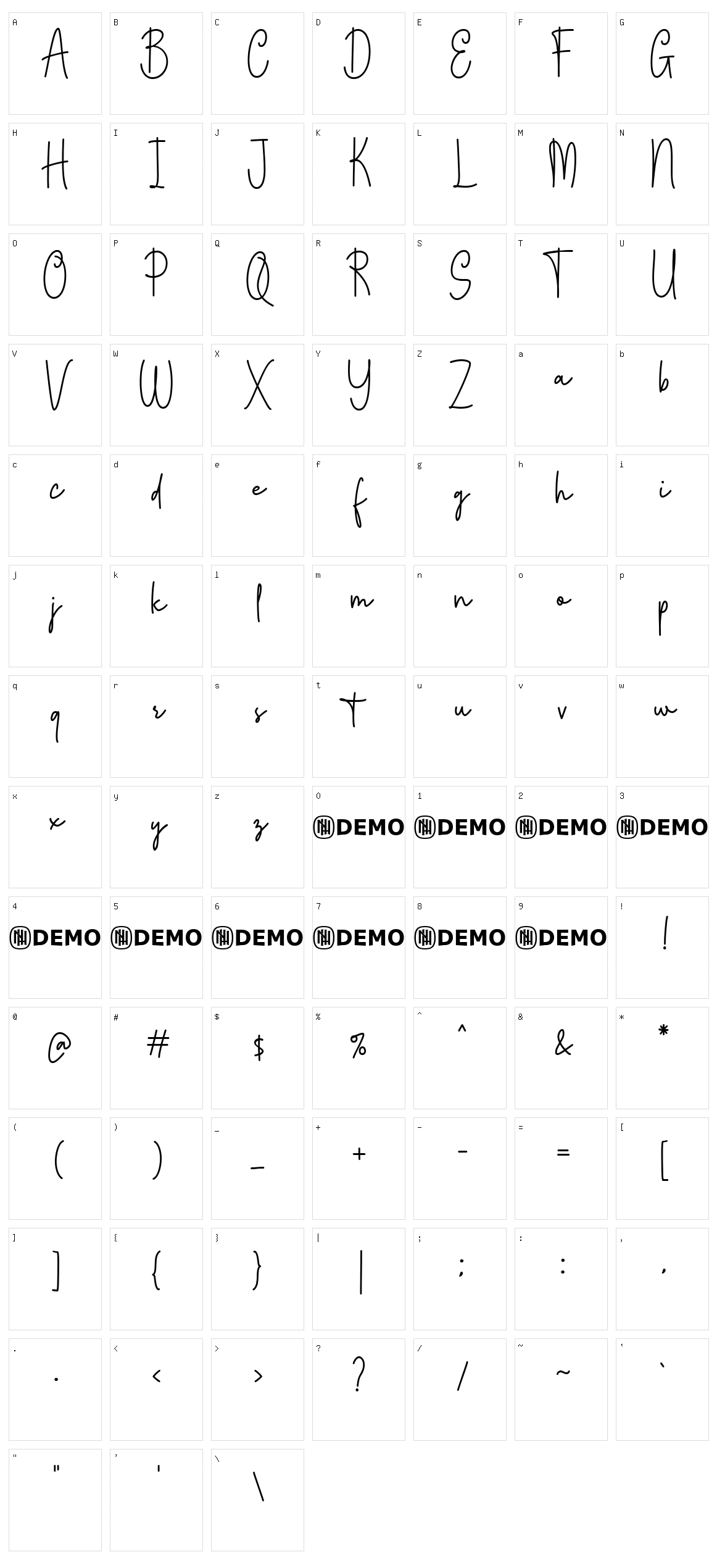 Mostly Floral Character Set