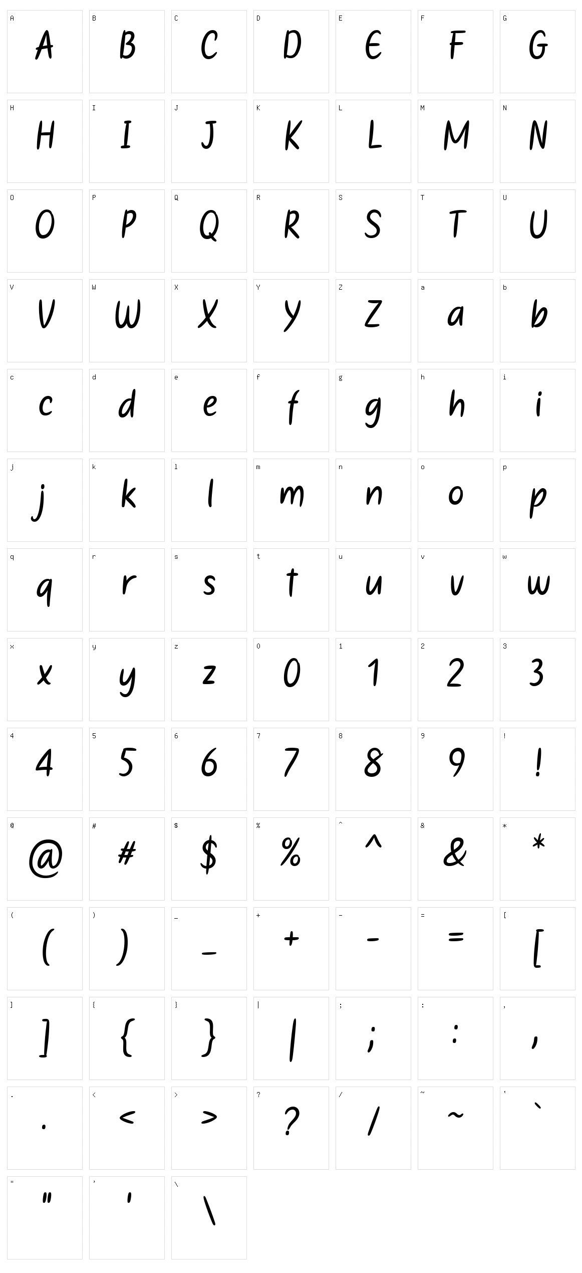 Mother's Touches Character Set