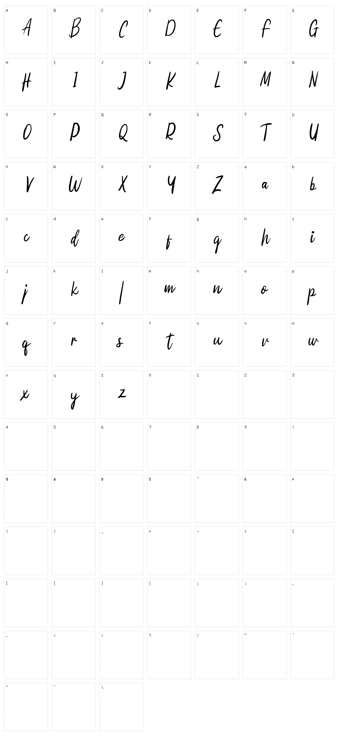 Motibe Cebiks Character Set