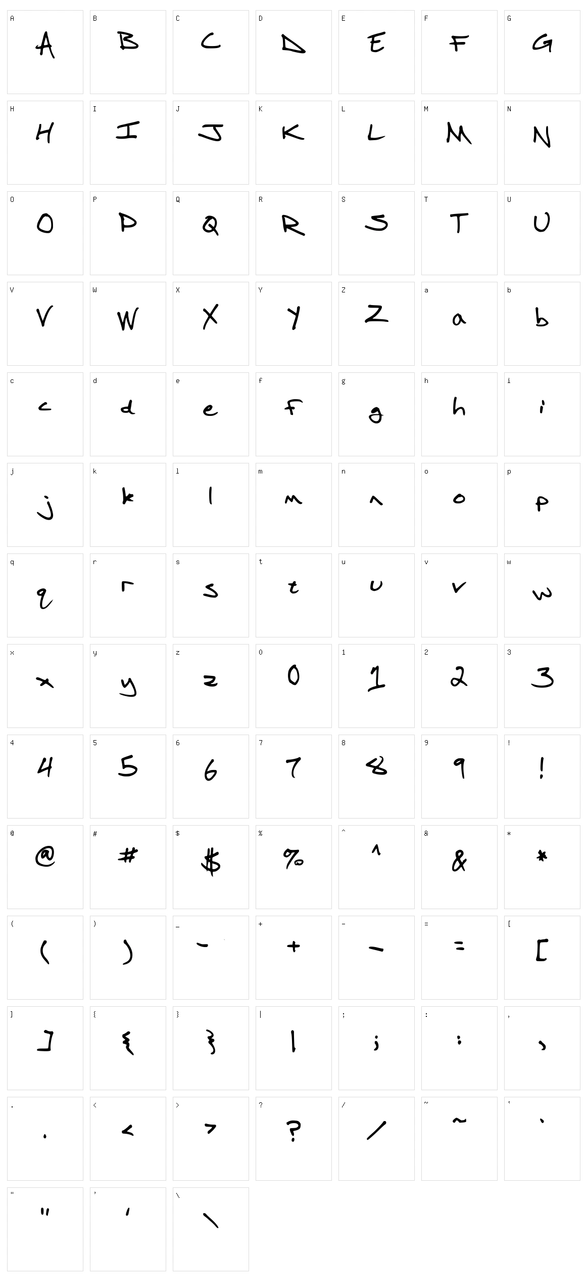 MPOK Hand Character Set