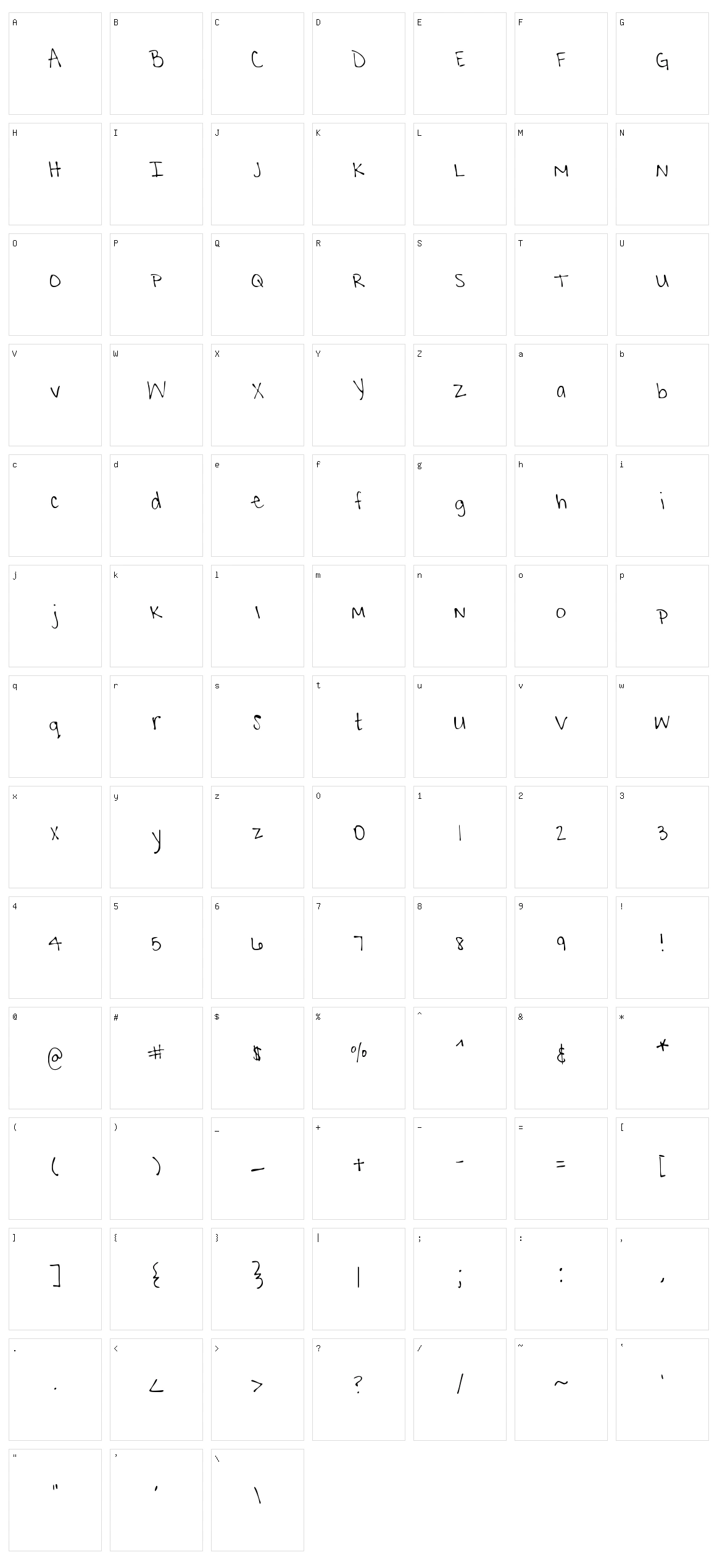 MTF Krystyna Character Set