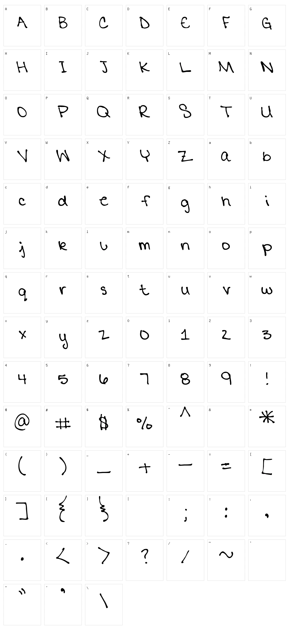 MTF Mikayla Print Character Set