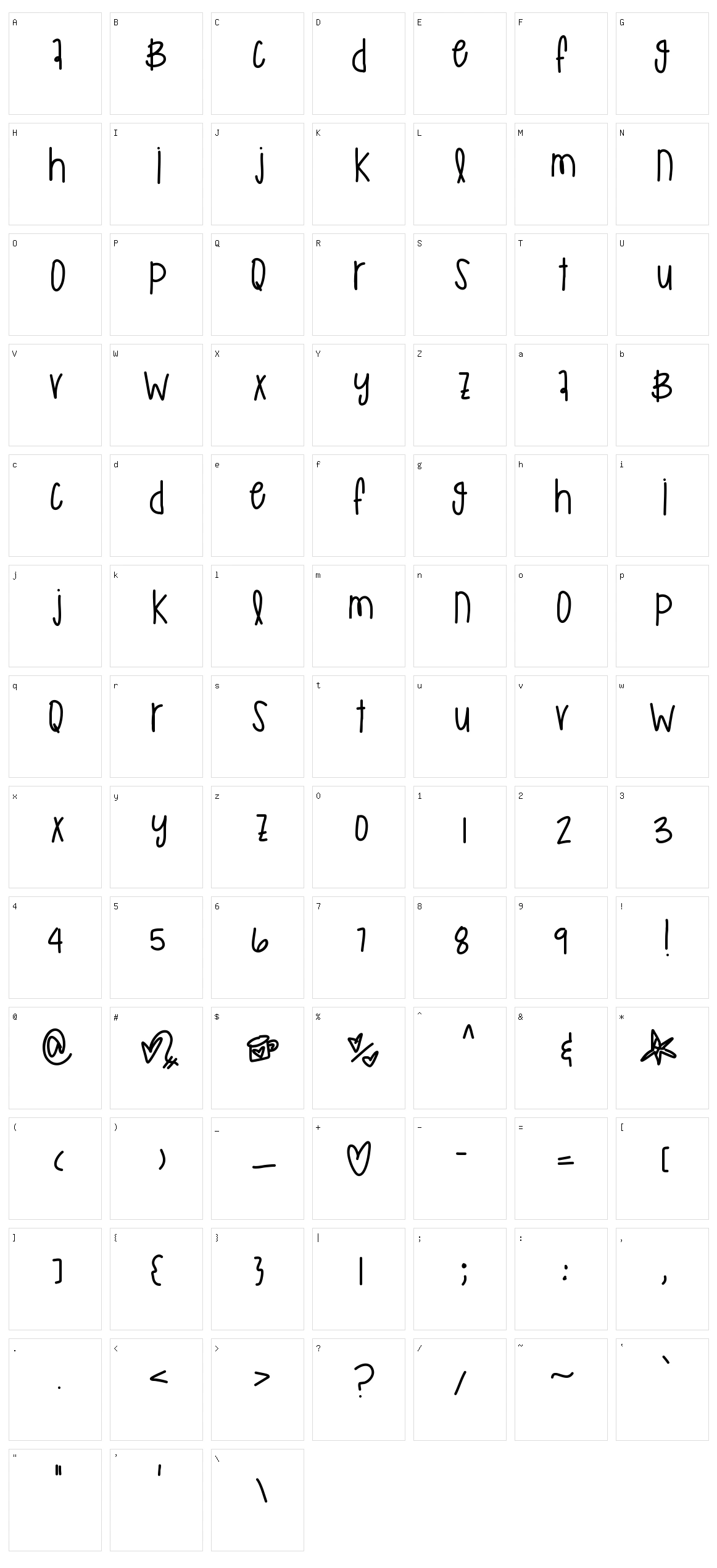 Murakami Rilapika Character Set