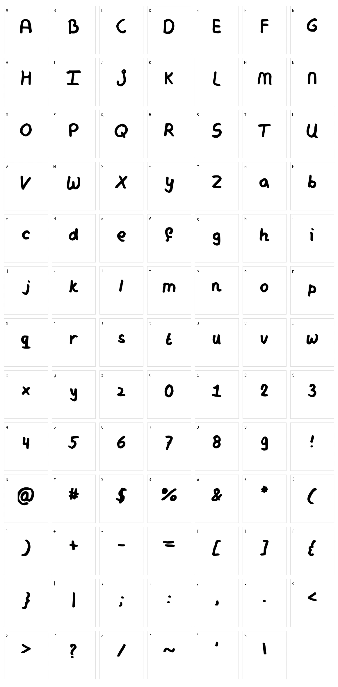 My Messy Handwriting Character Set