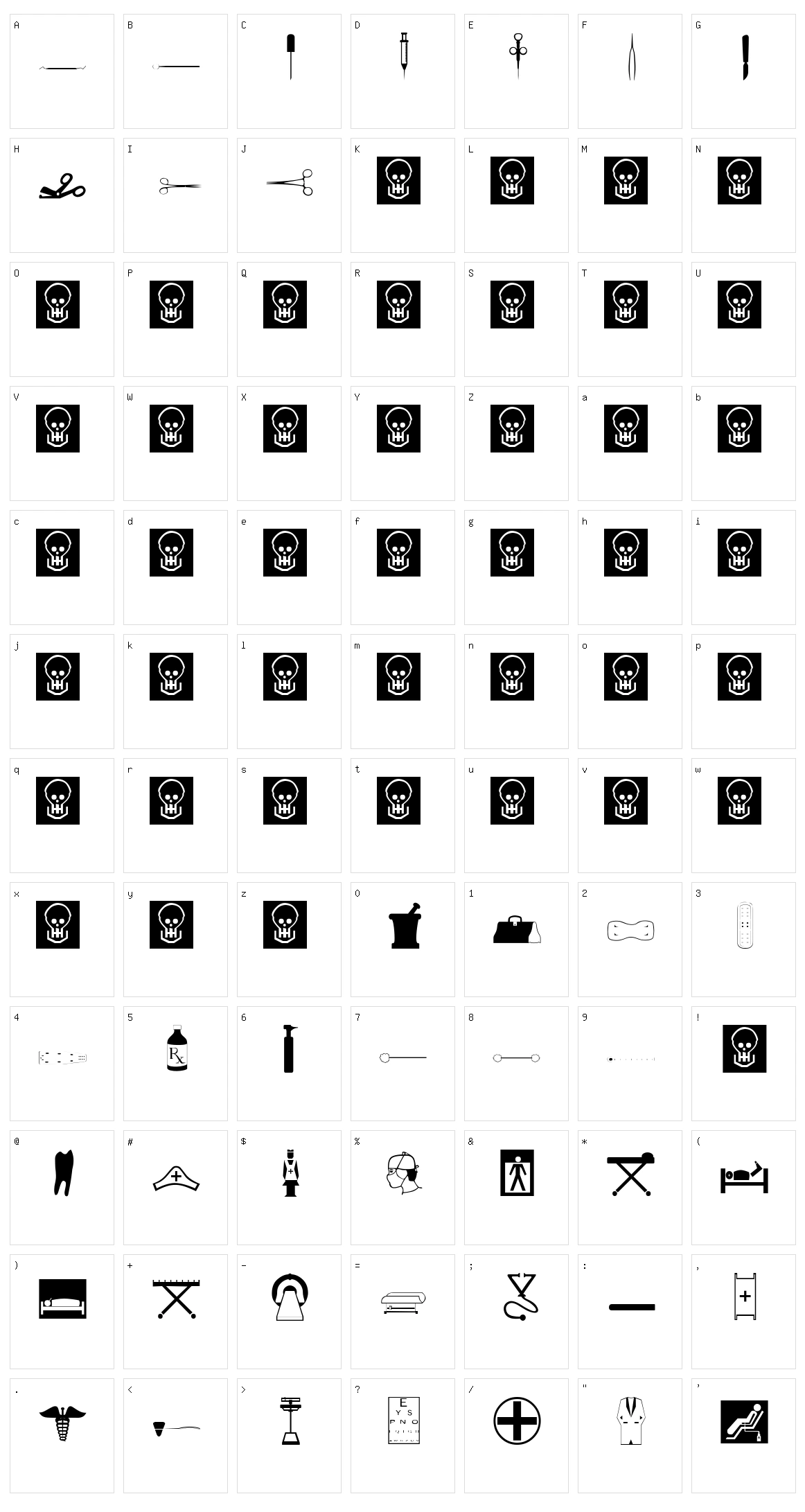 Medicine Character Set