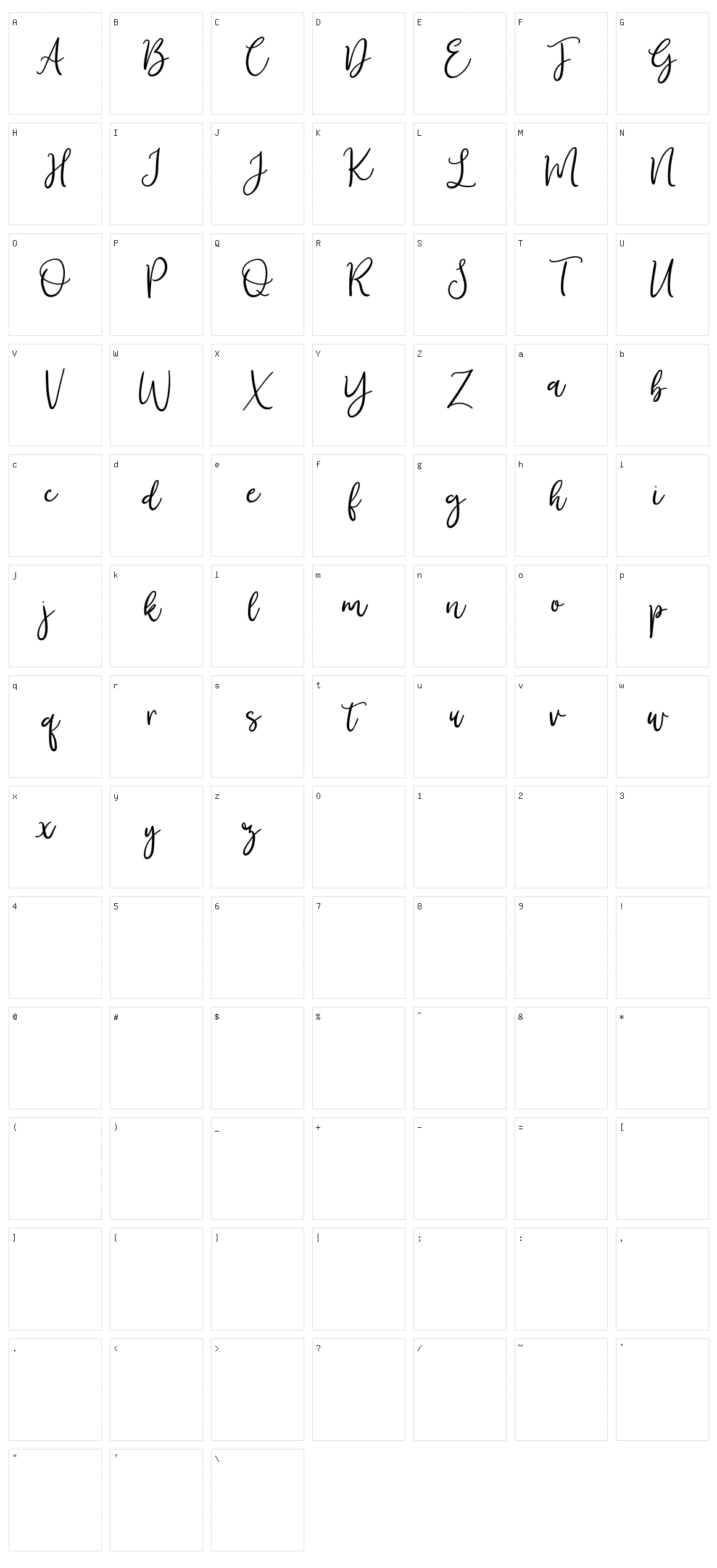 Mystic Angel Character Set