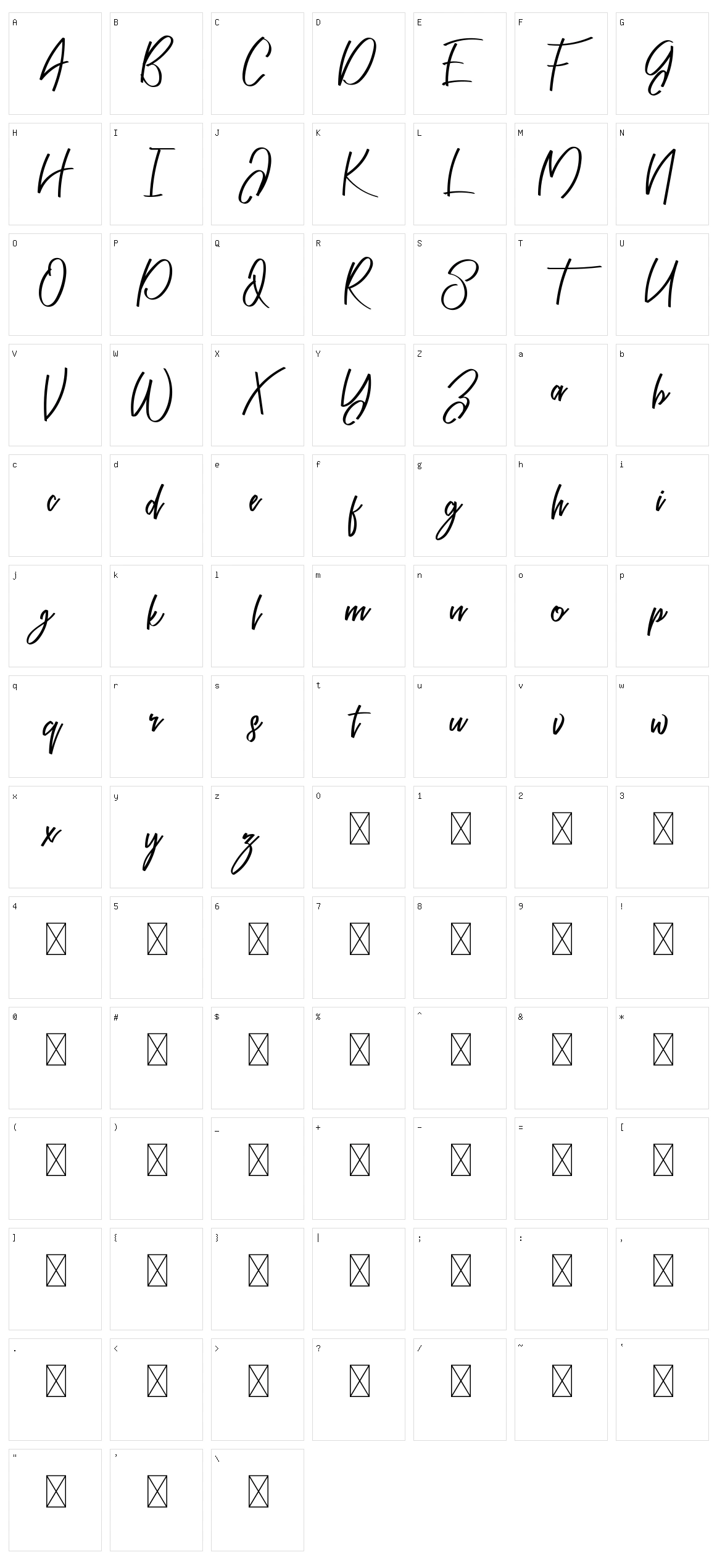 Nadheva Character Set