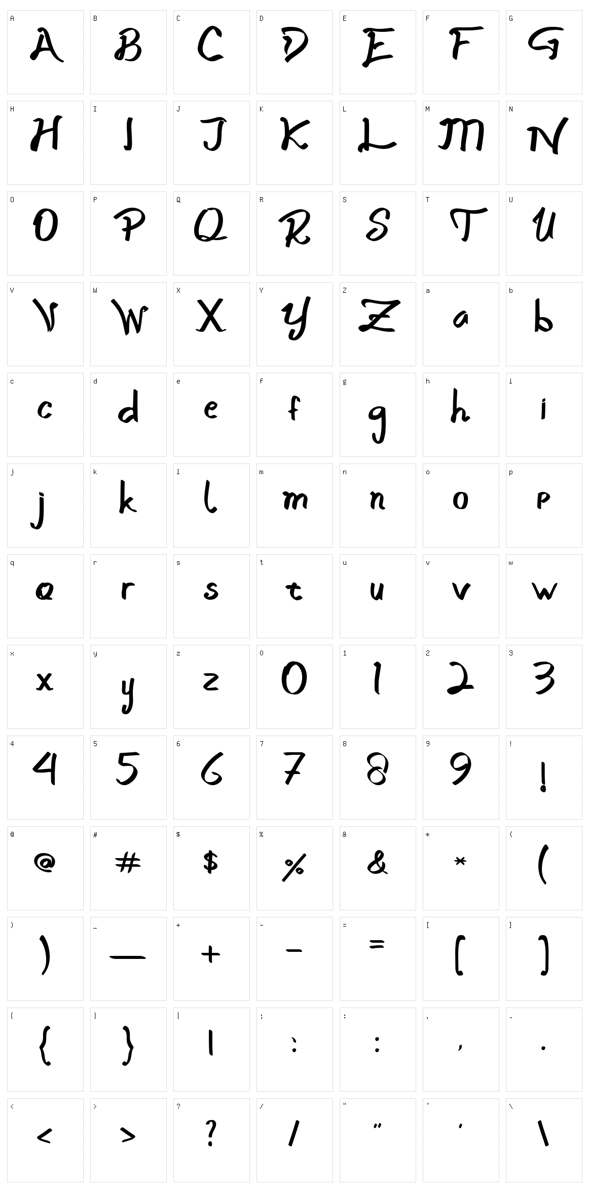 Nadiva Character Set