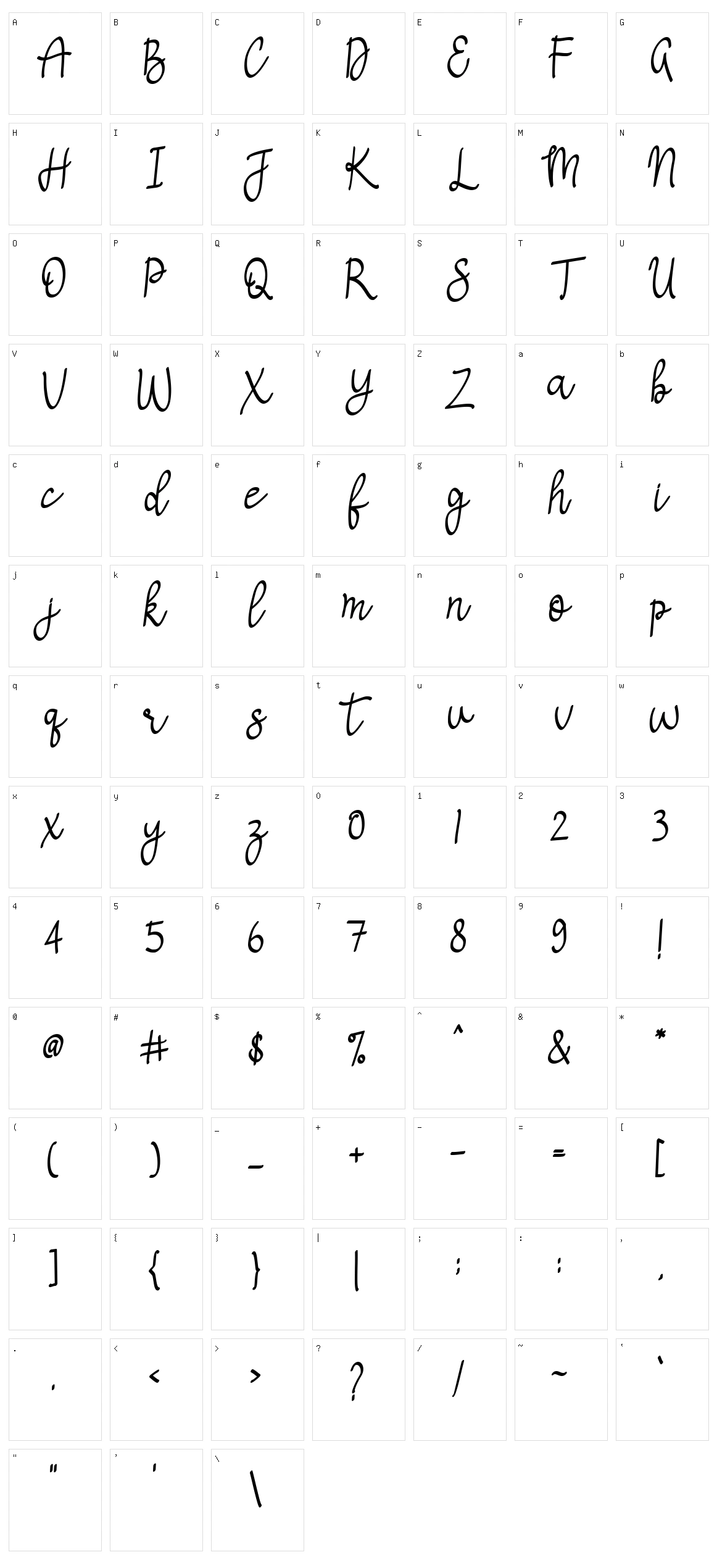 Naella Character Set