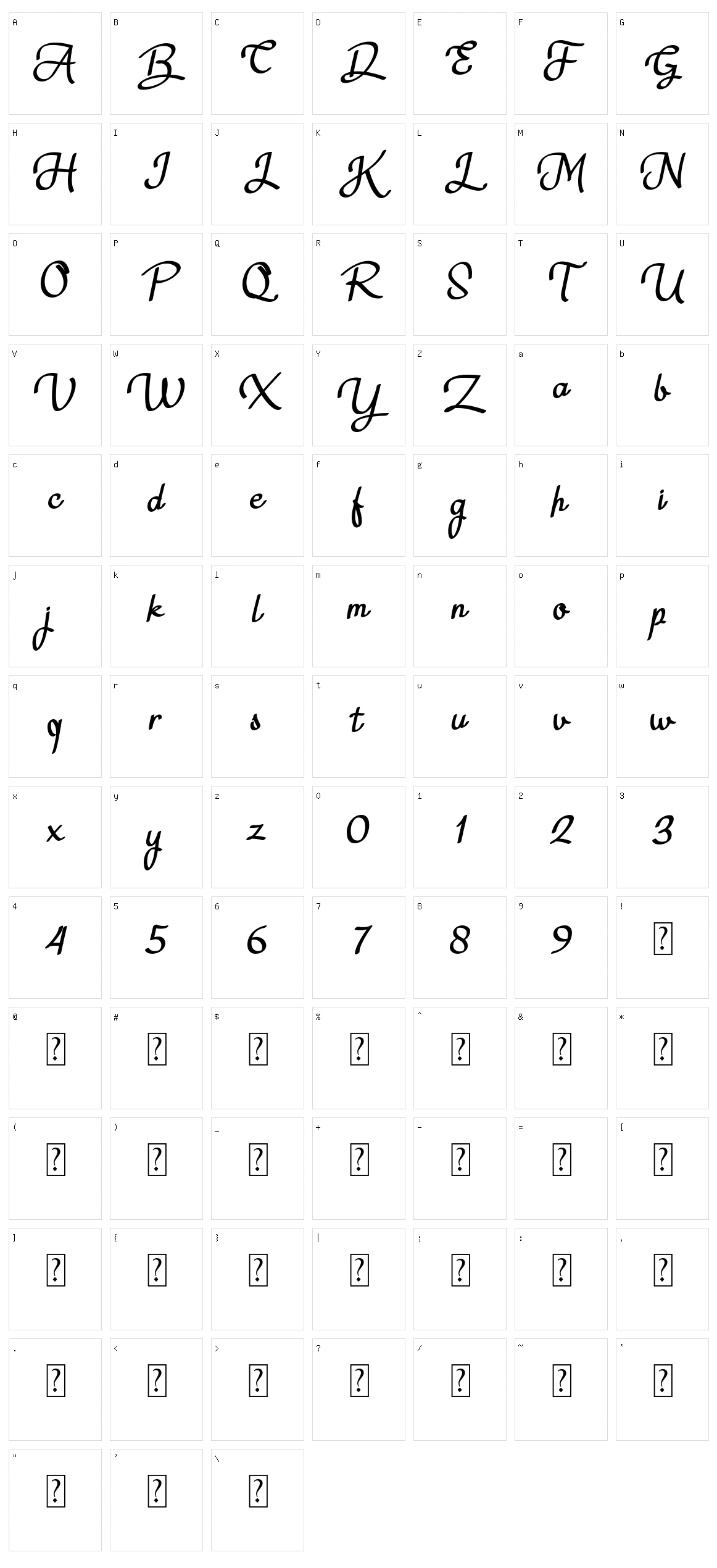 Nagitta Character Set