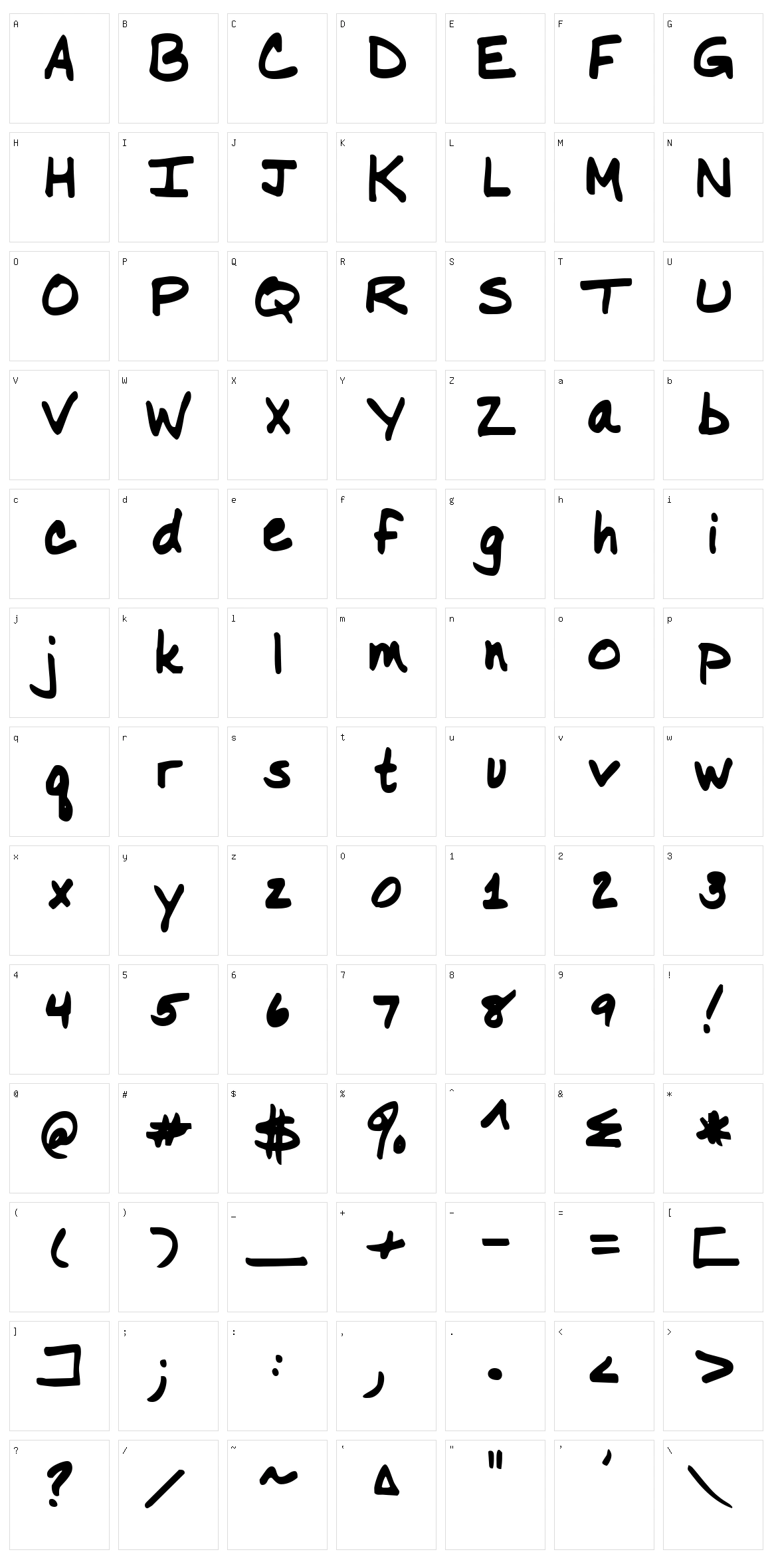 Nancy YOFF Character Set