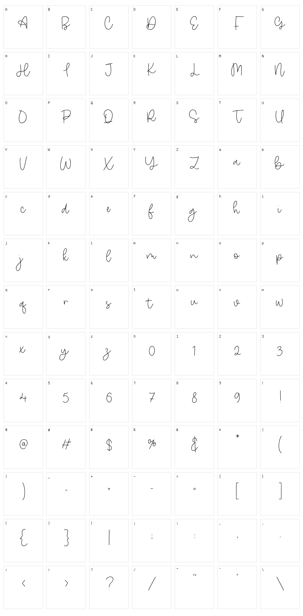 Nature Violces Character Set