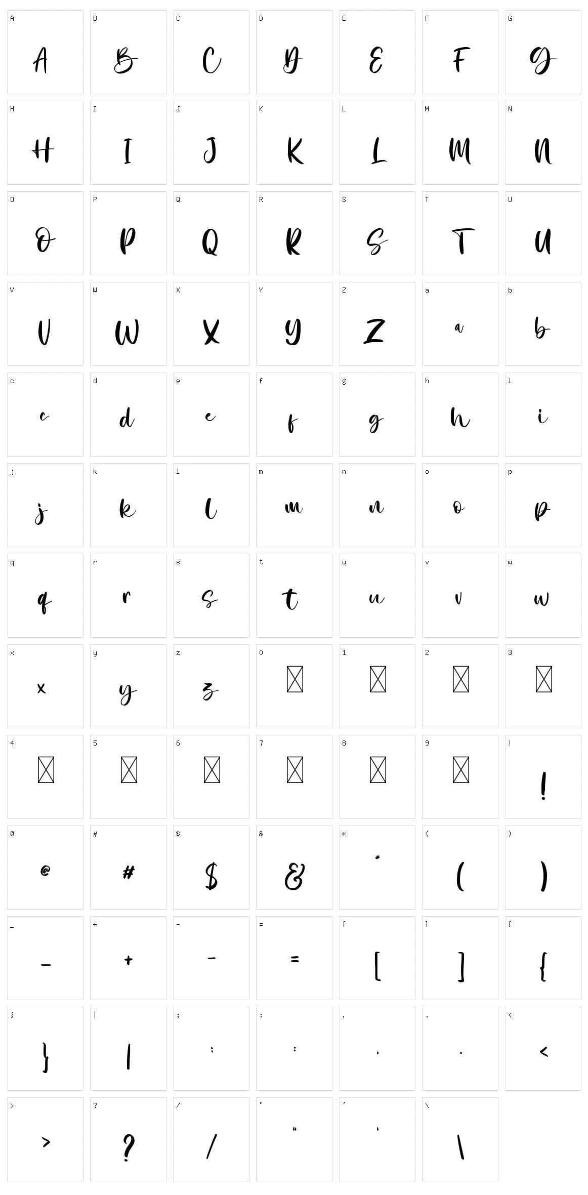 Natusha Bayor Character Set