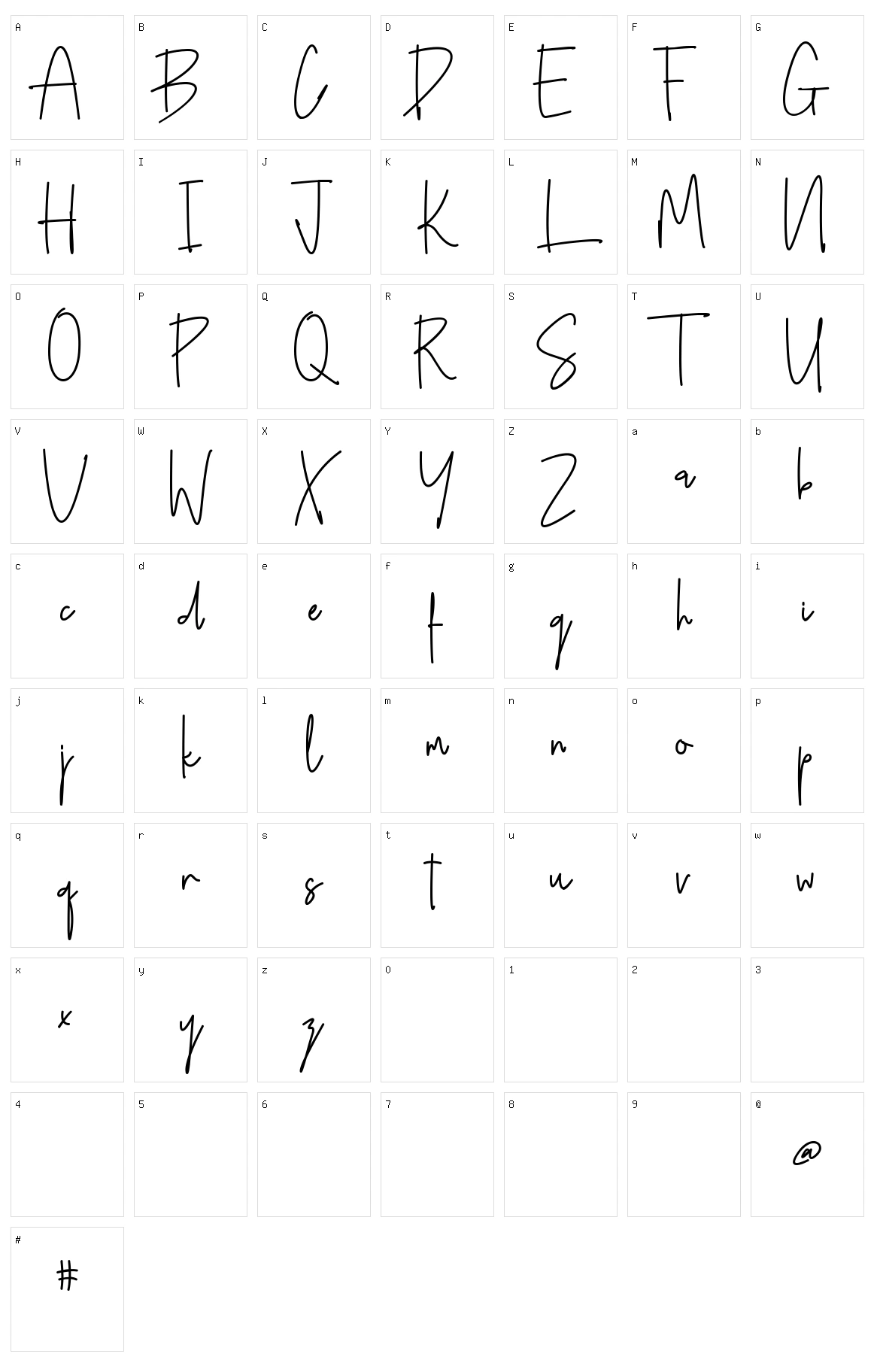 Nebbulla Character Set