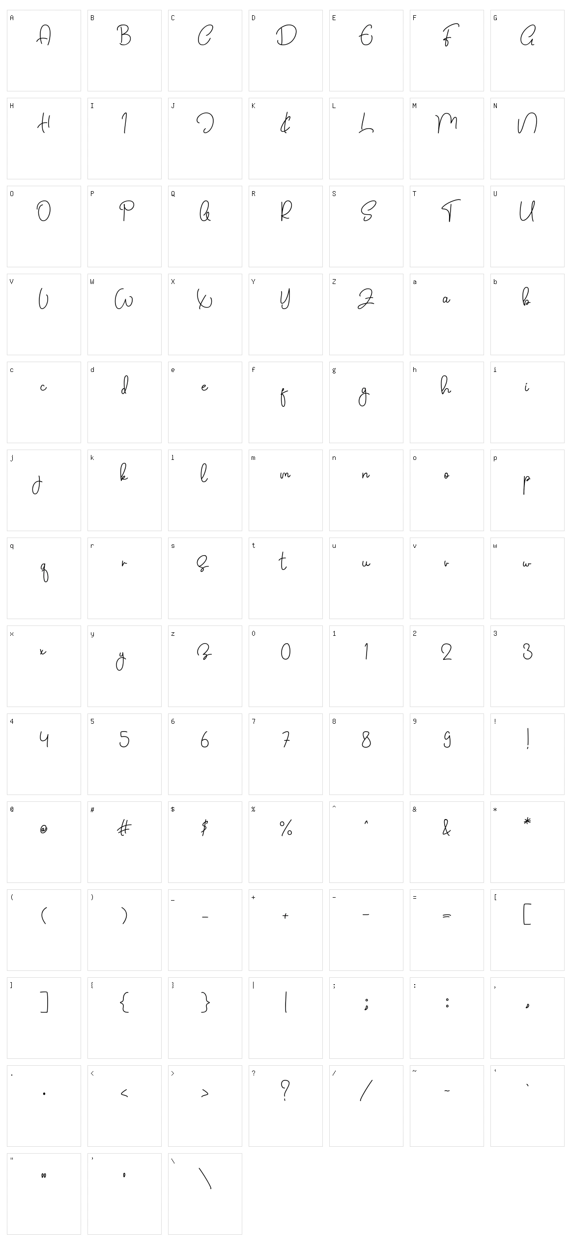 Nellie Bexter Character Set