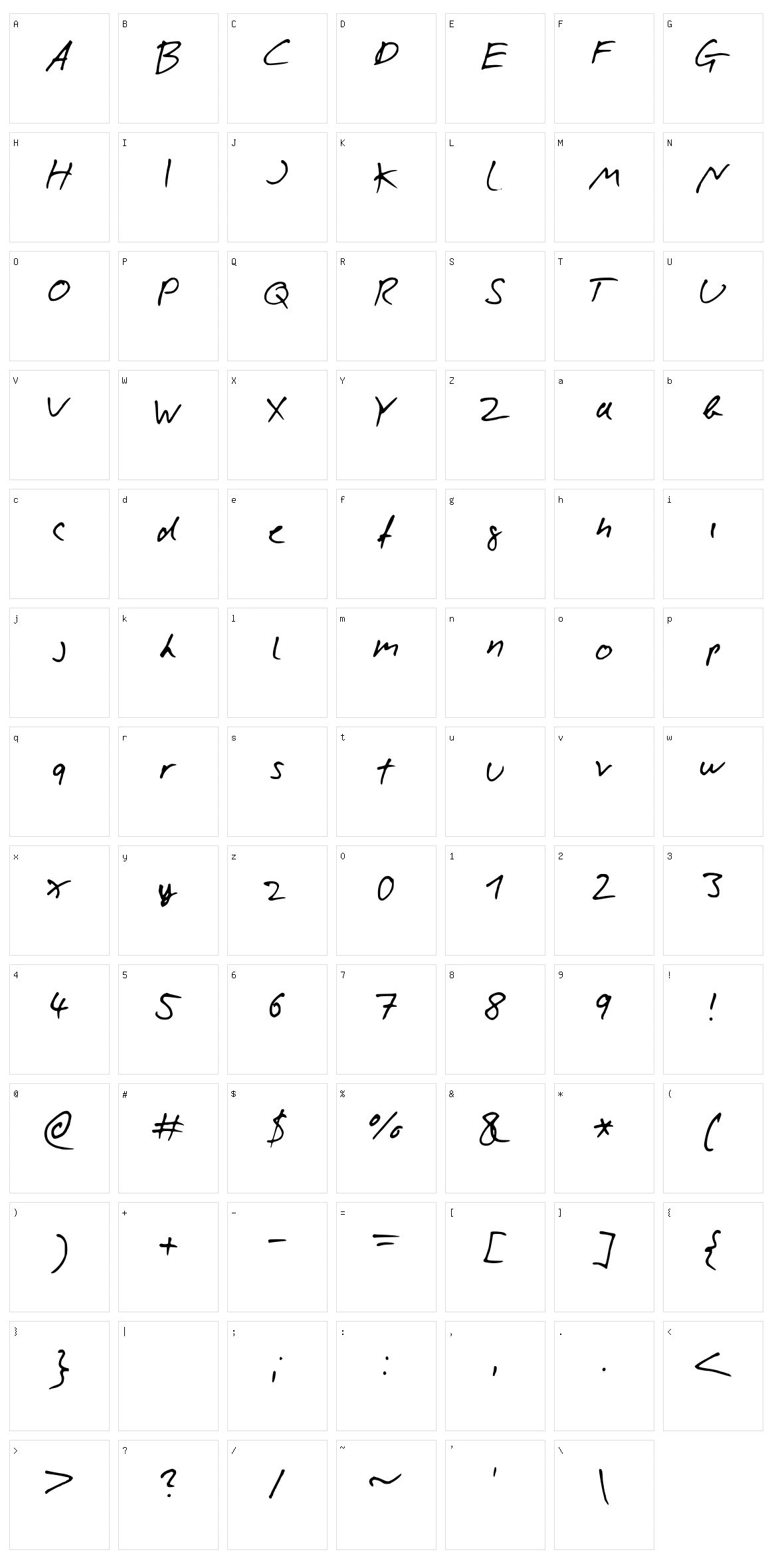 Nicolas Character Set