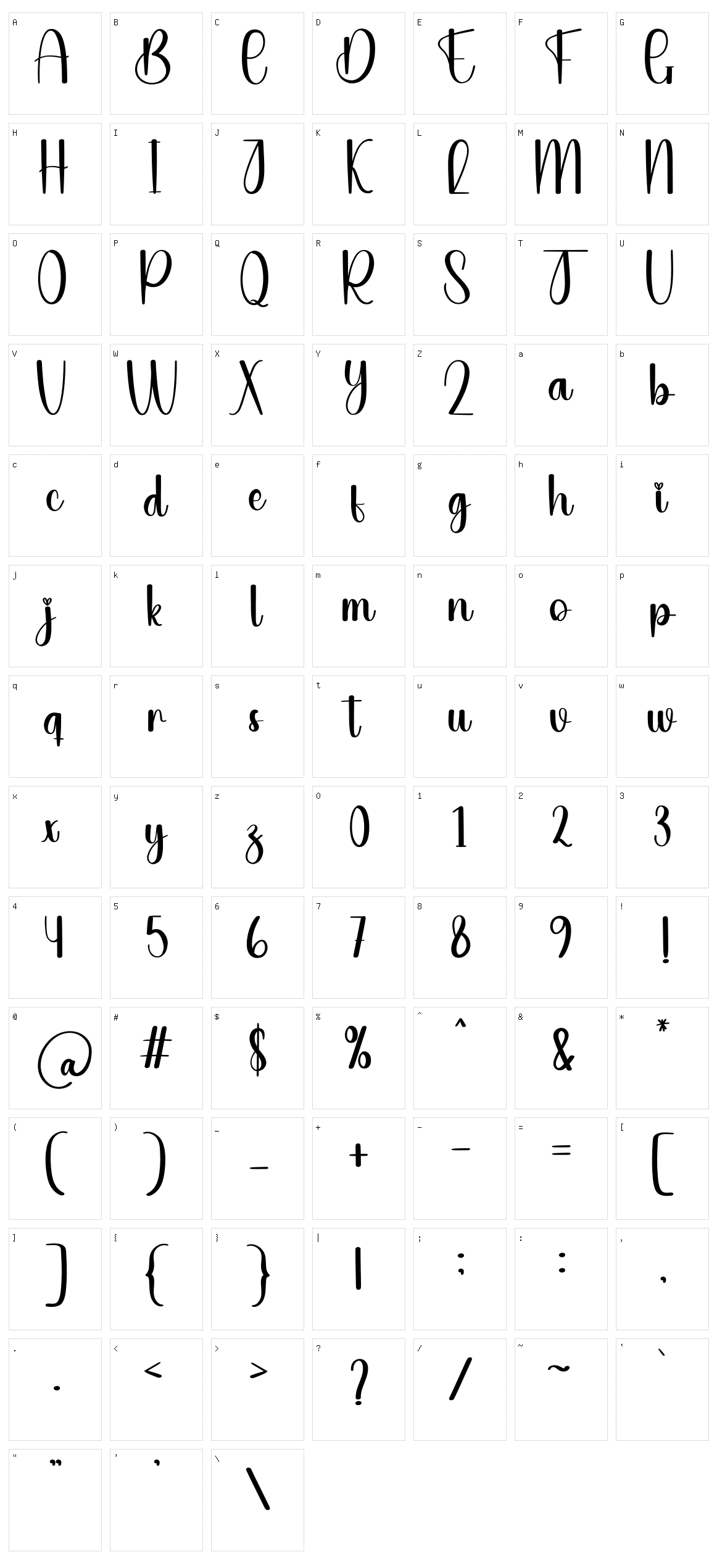 Night Valentine Character Set