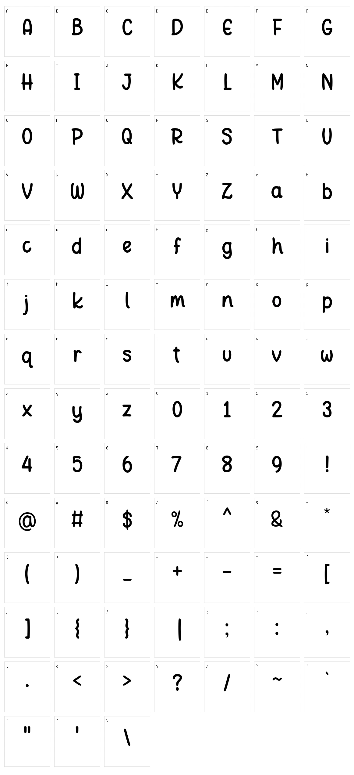 Ningst Only Peace Character Set