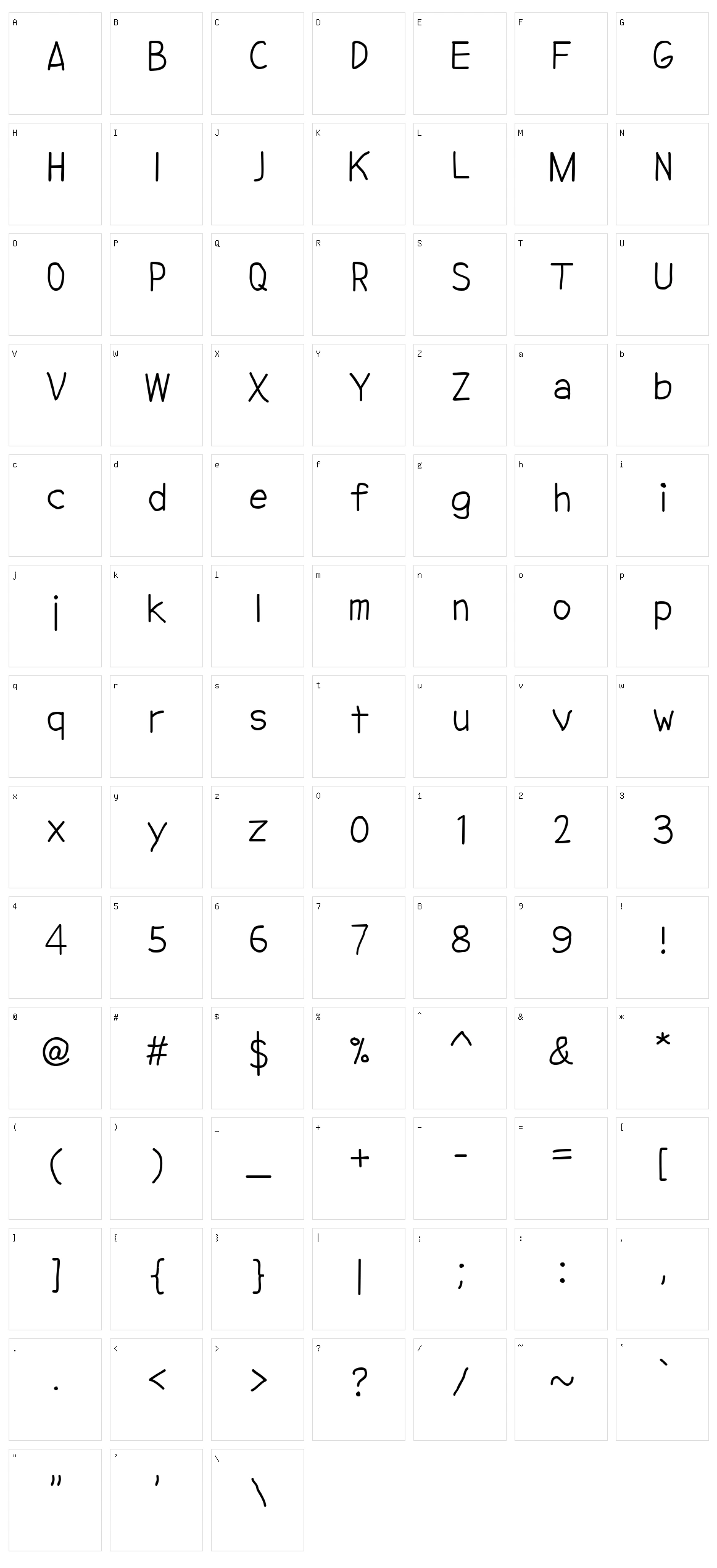 NipCen's Print Unicode Character Set