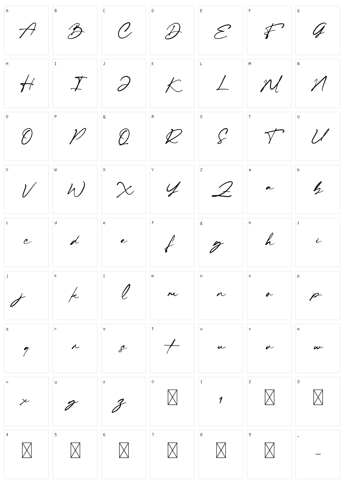 Nort Milk Character Set