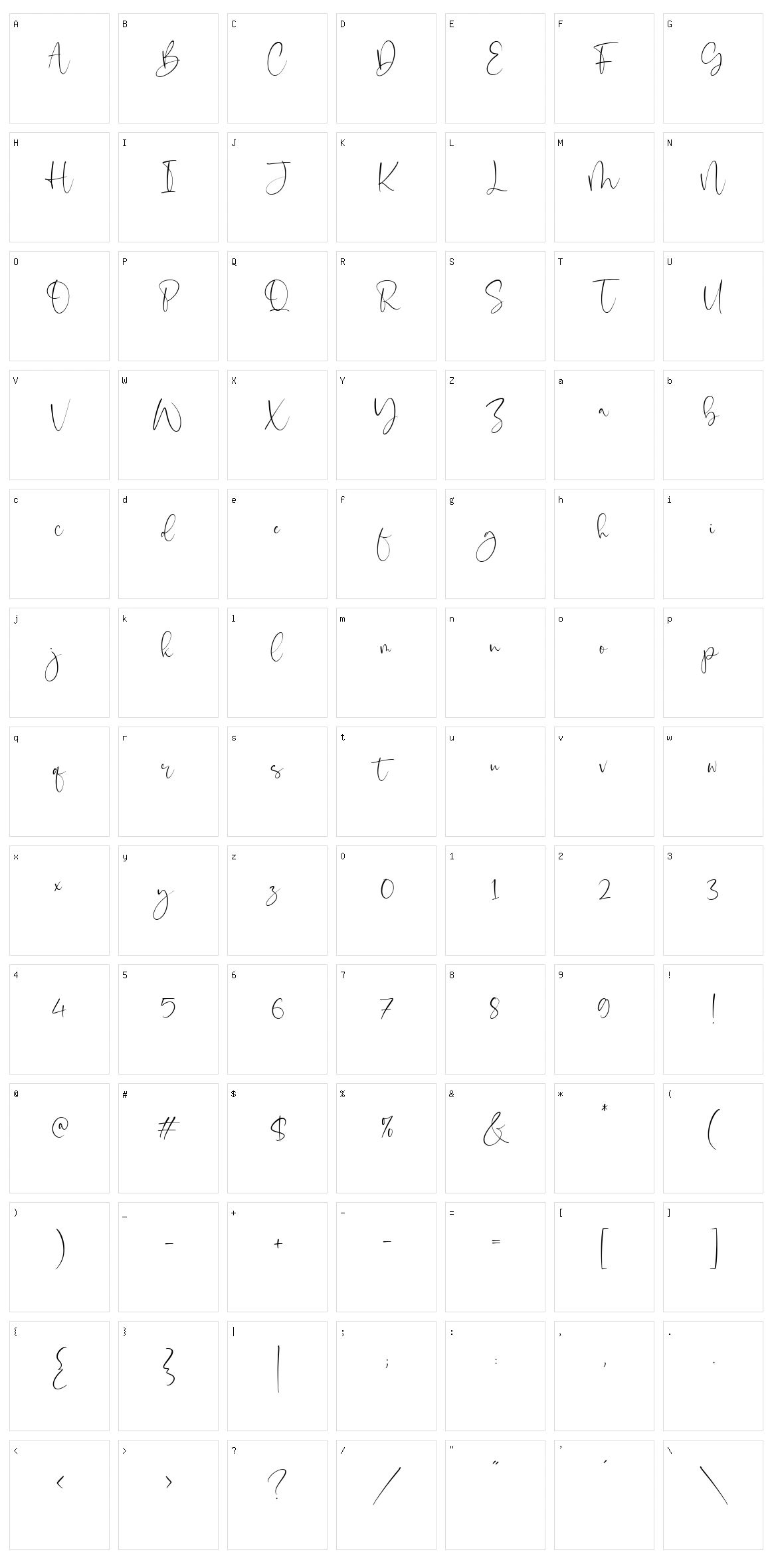 Nostalgic Character Set