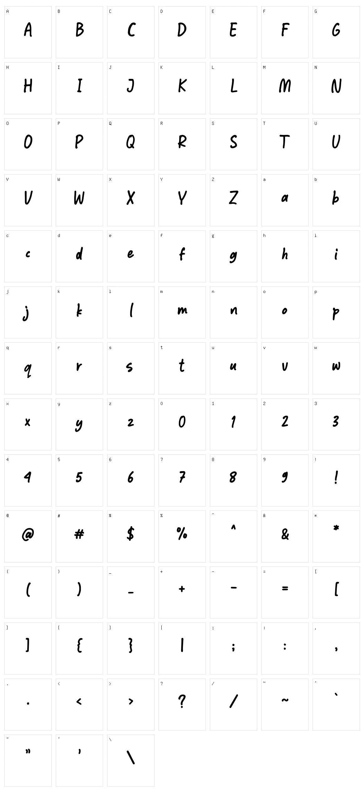 Notebook Character Set