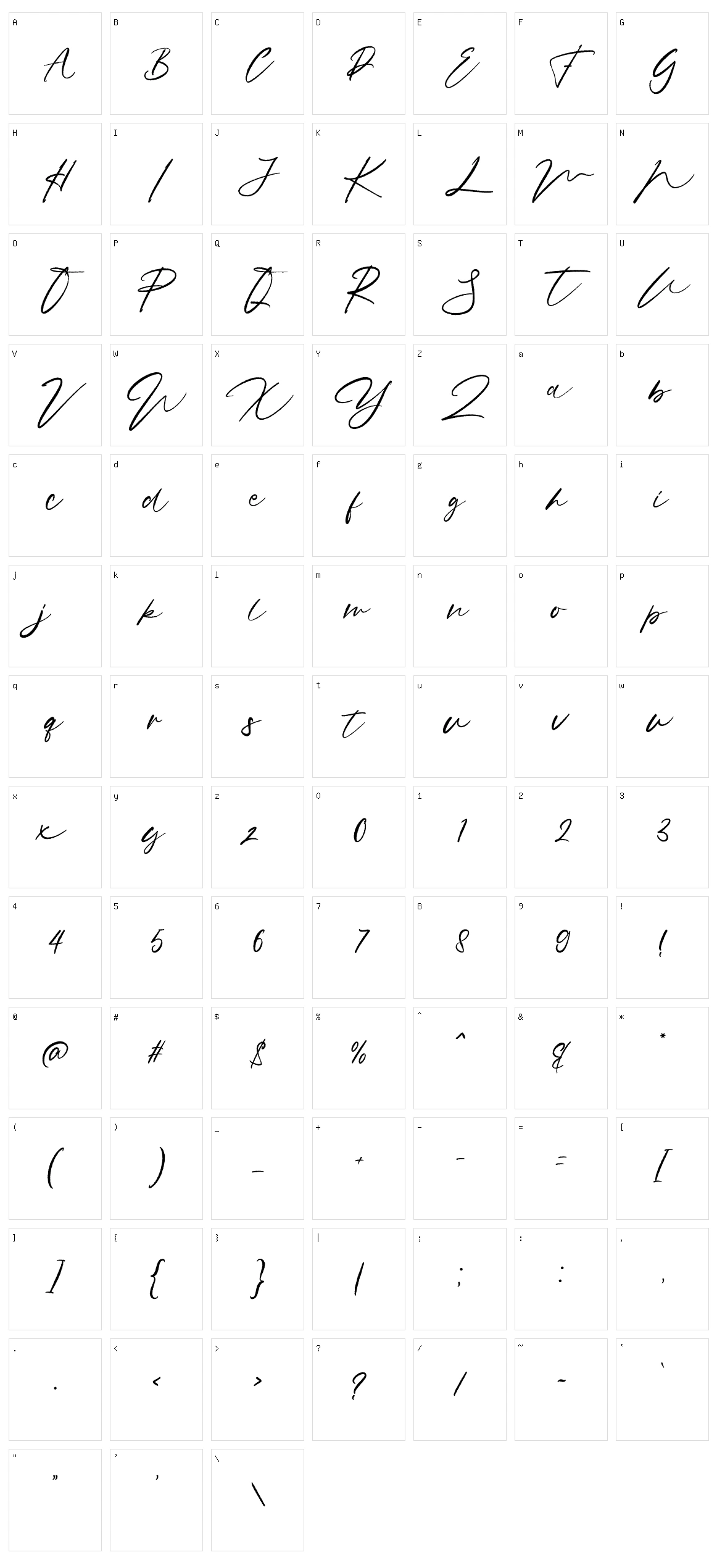 Notograph Character Set