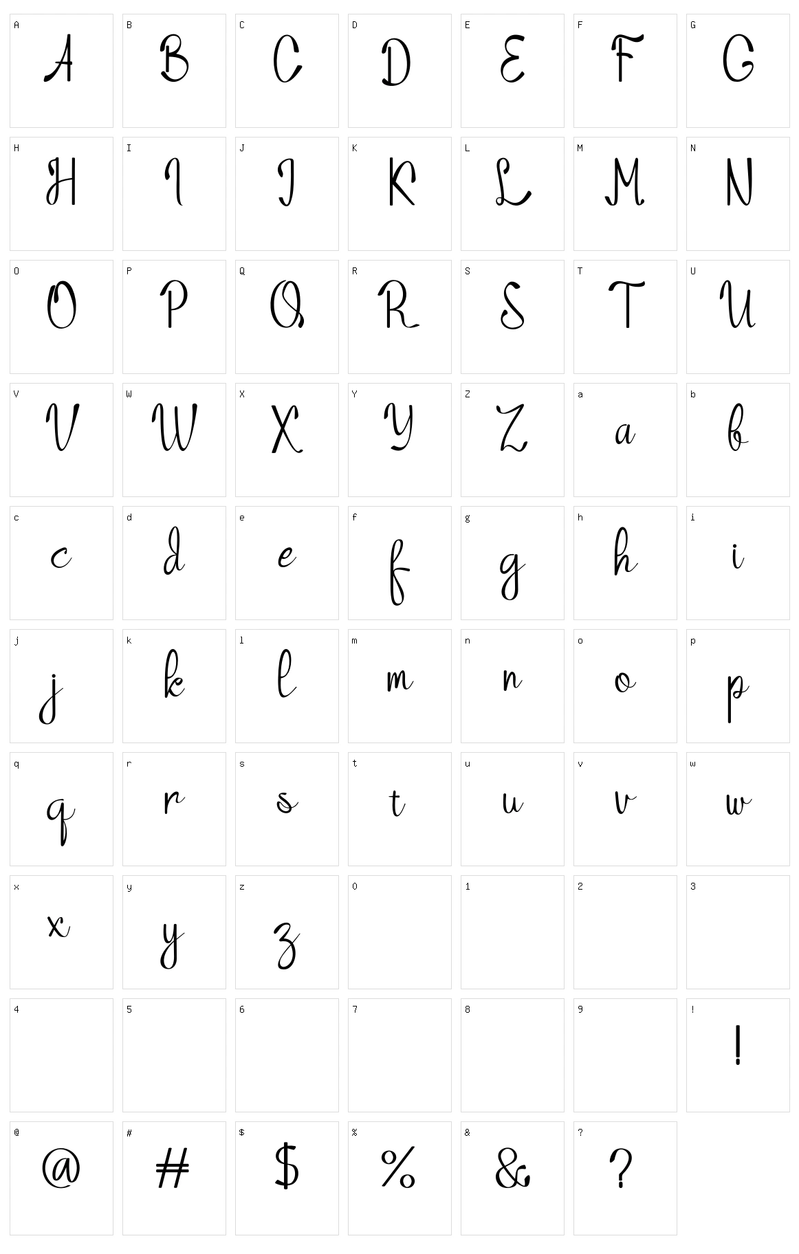 Nozomi Character Set