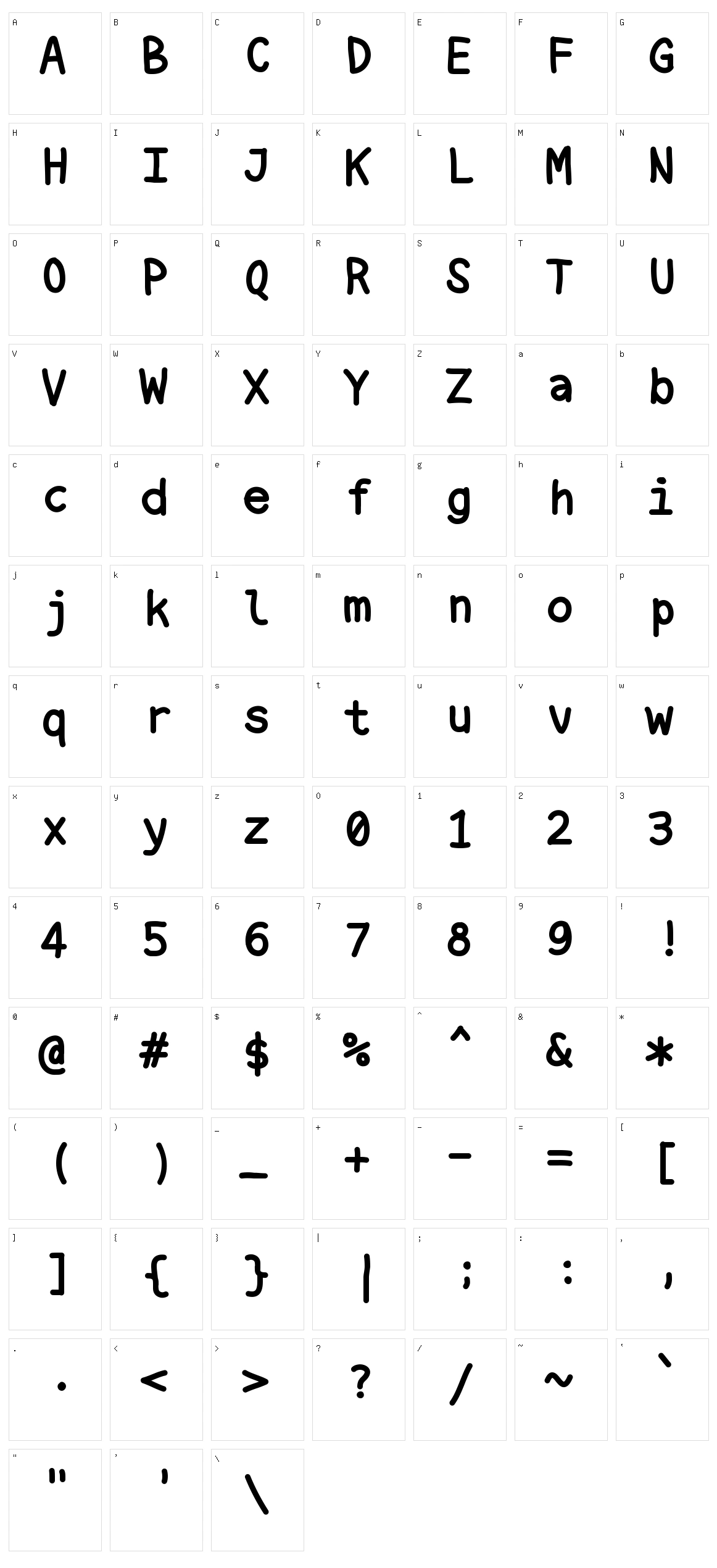 Nuka-Mono Character Set