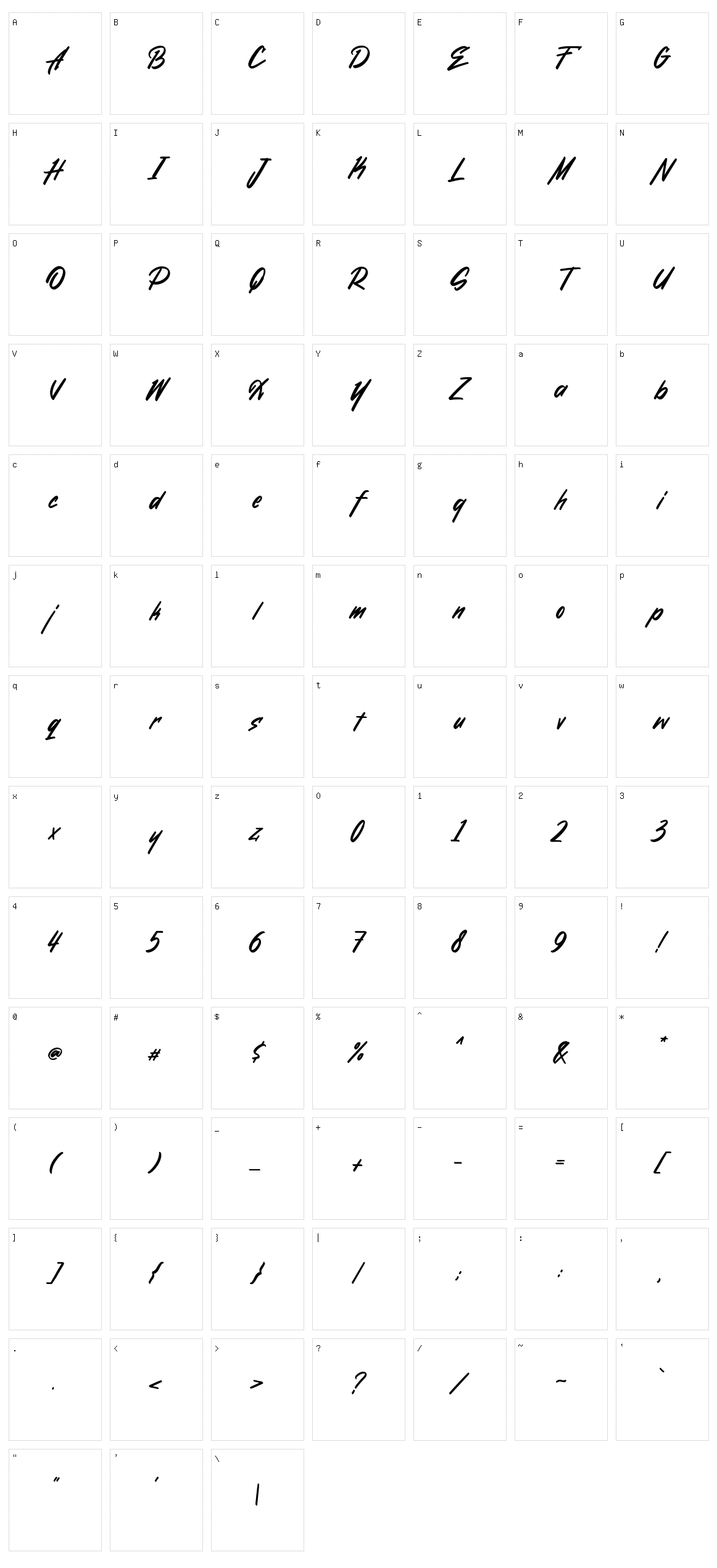 Nurani Character Set