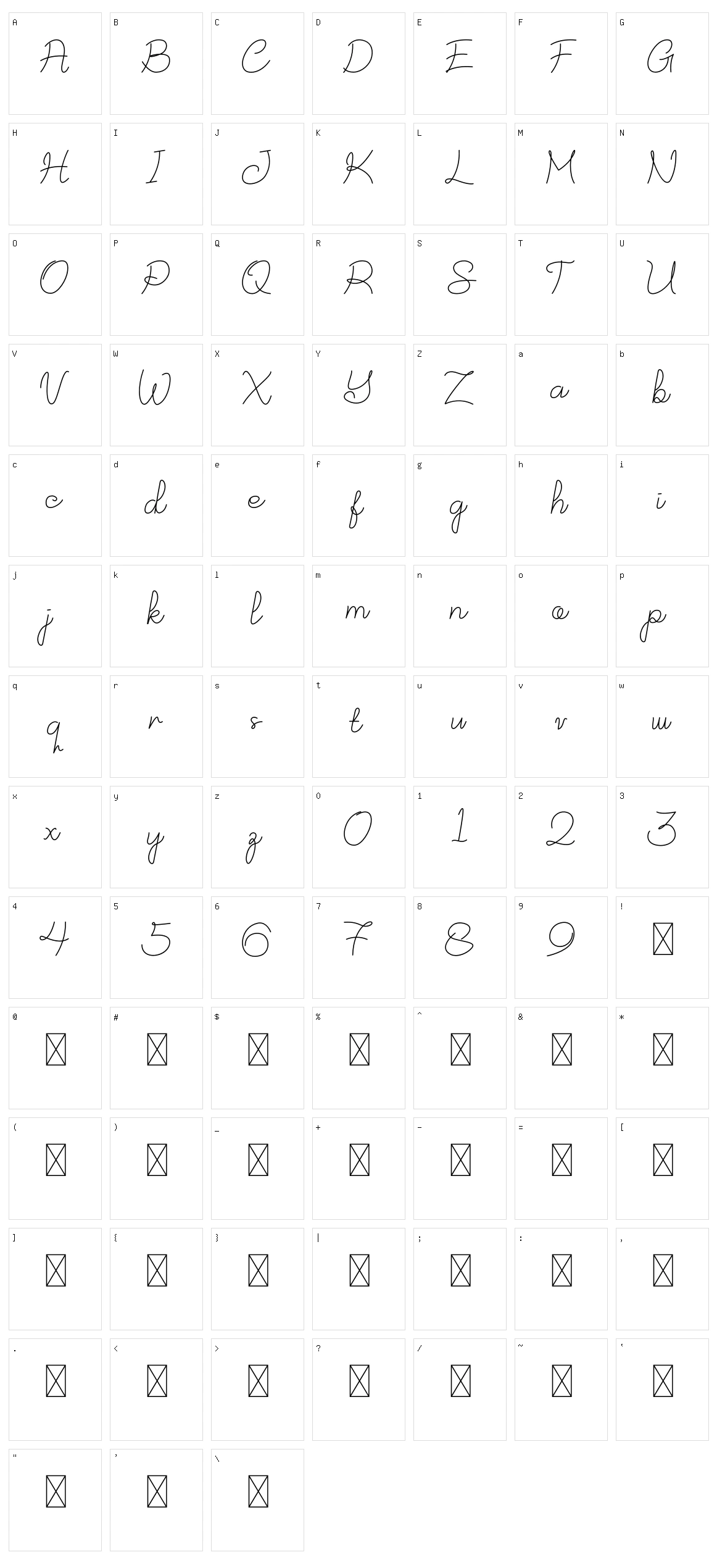 NurSyafina Character Set