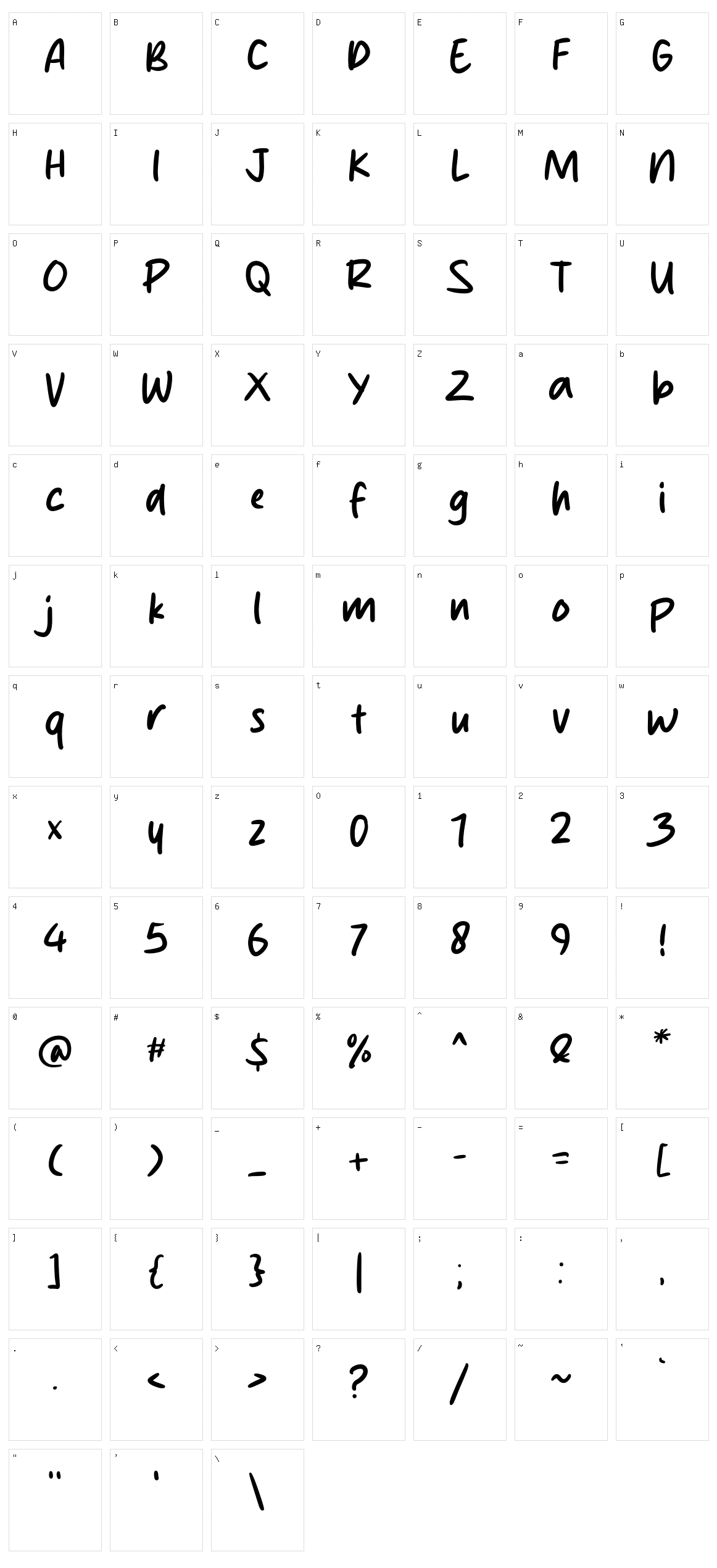 Nylon Brush Character Set