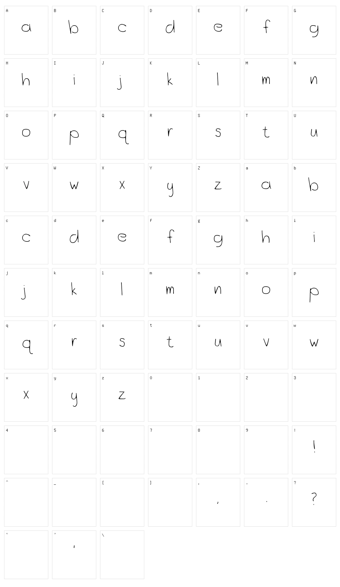 Ocean City Park Character Set