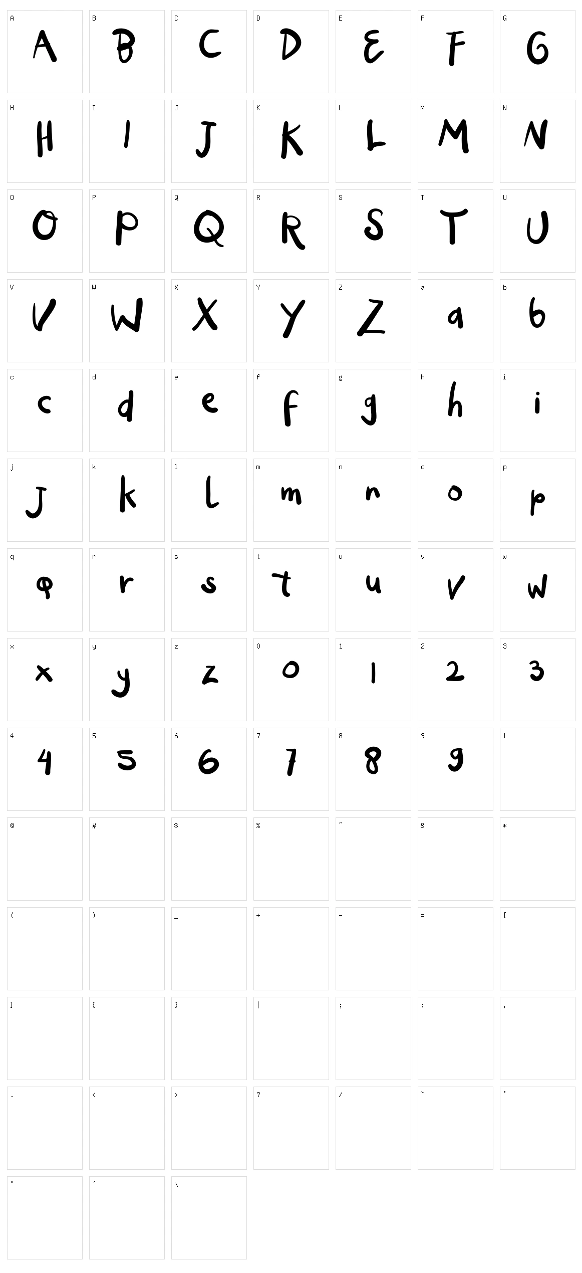 OgyiGo Character Set