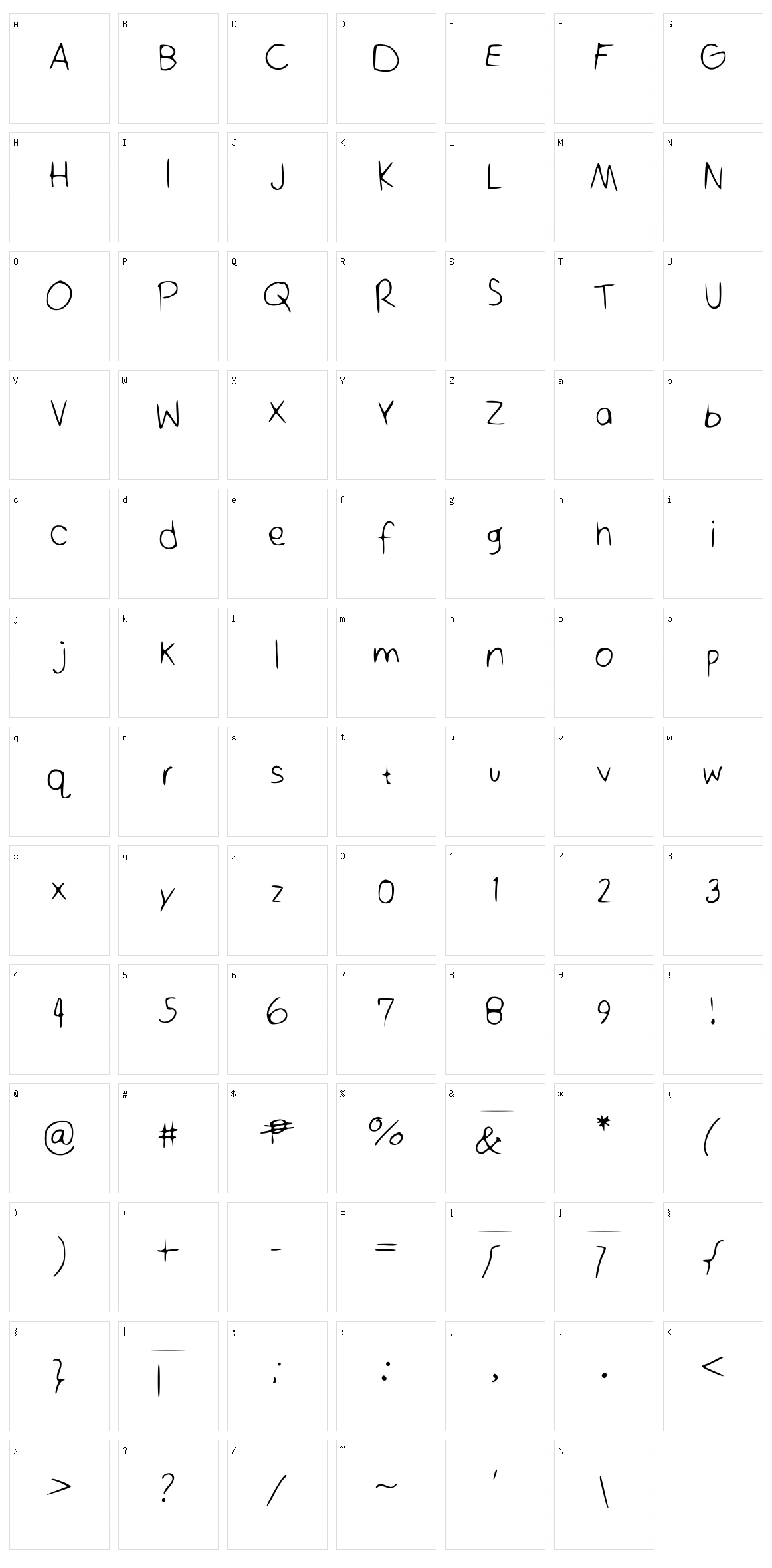 Oh Hello Character Set