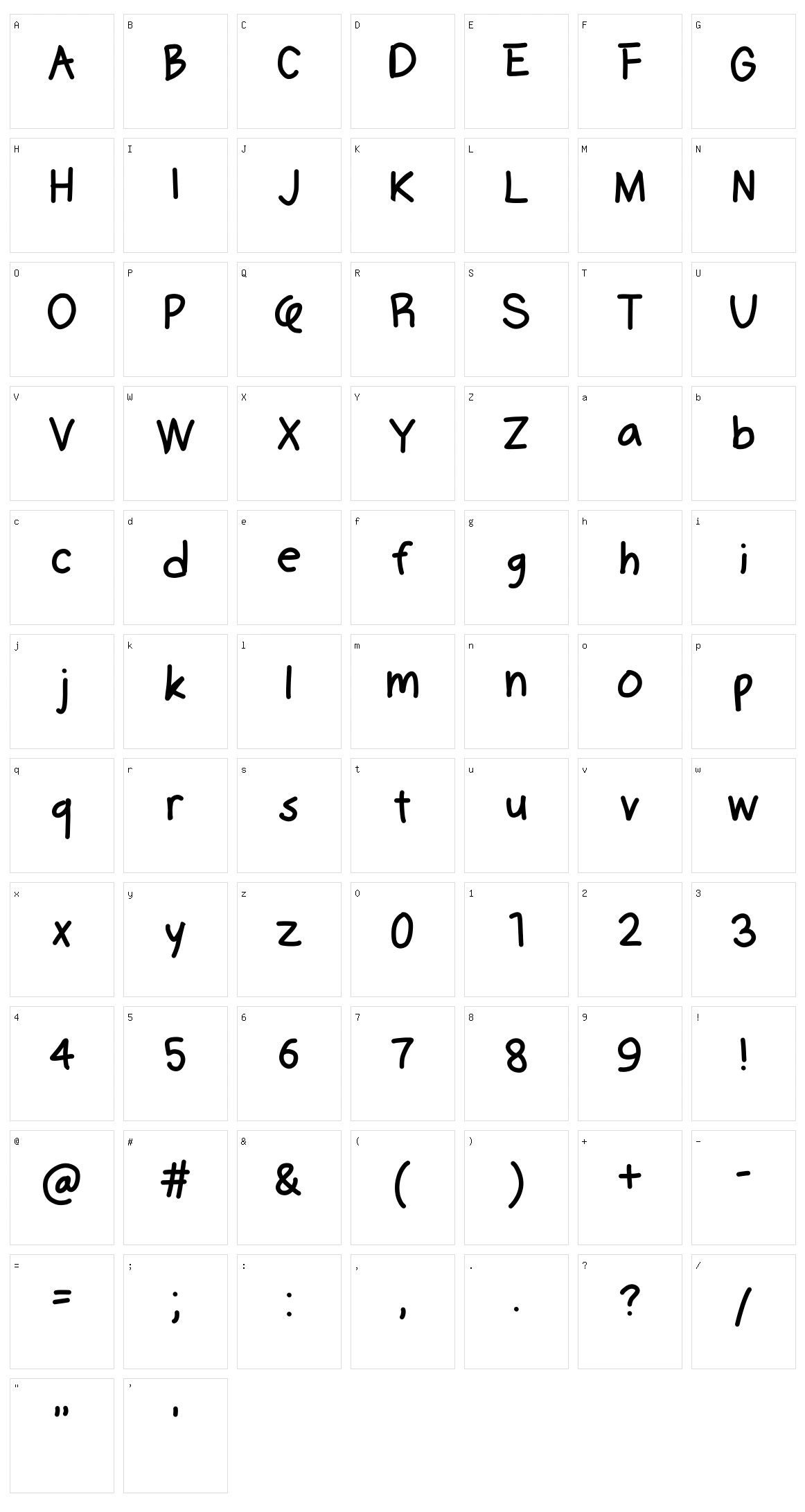 Oklahoma Character Set