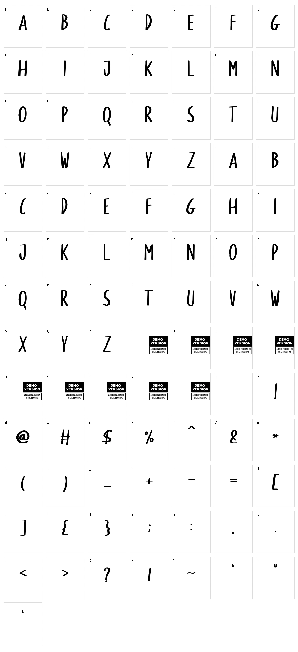 Olenber Character Set