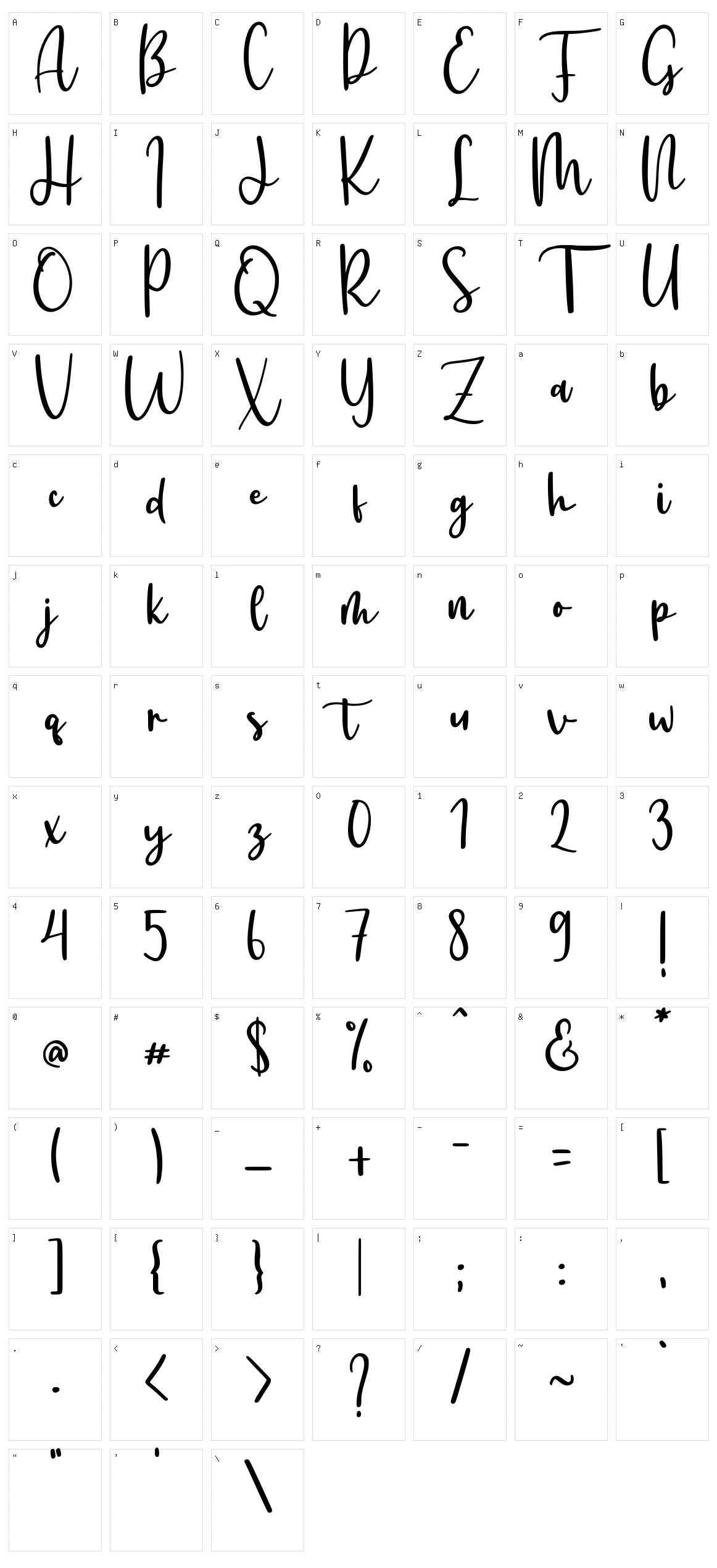 Oneday Character Set