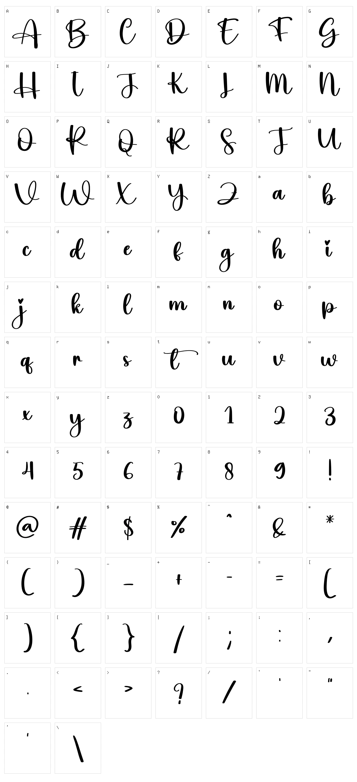 Oneday Character Set