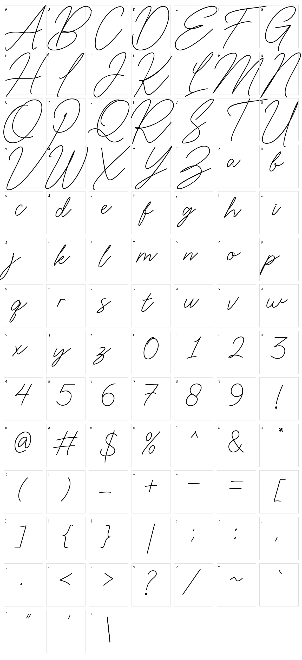 Ophelie Character Set