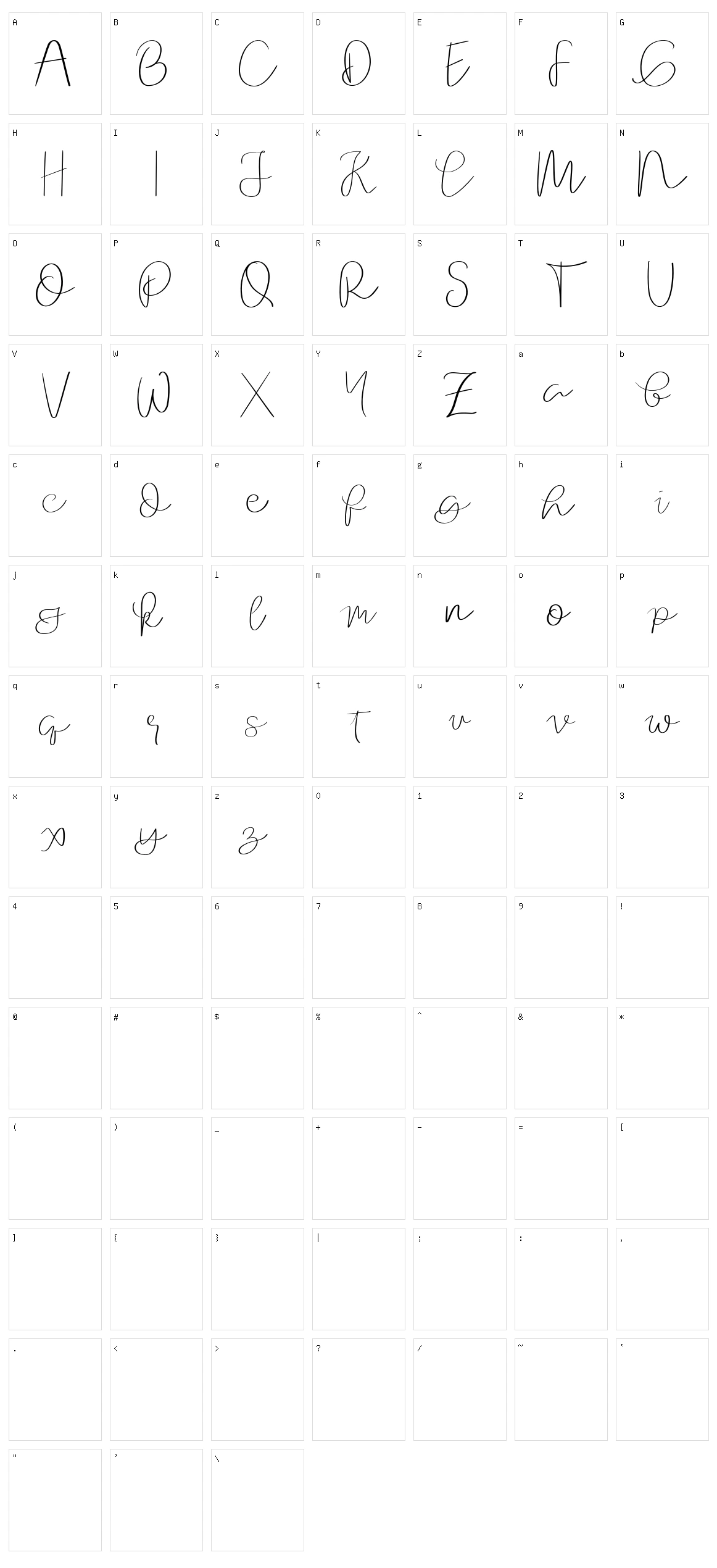 Orchard Character Set