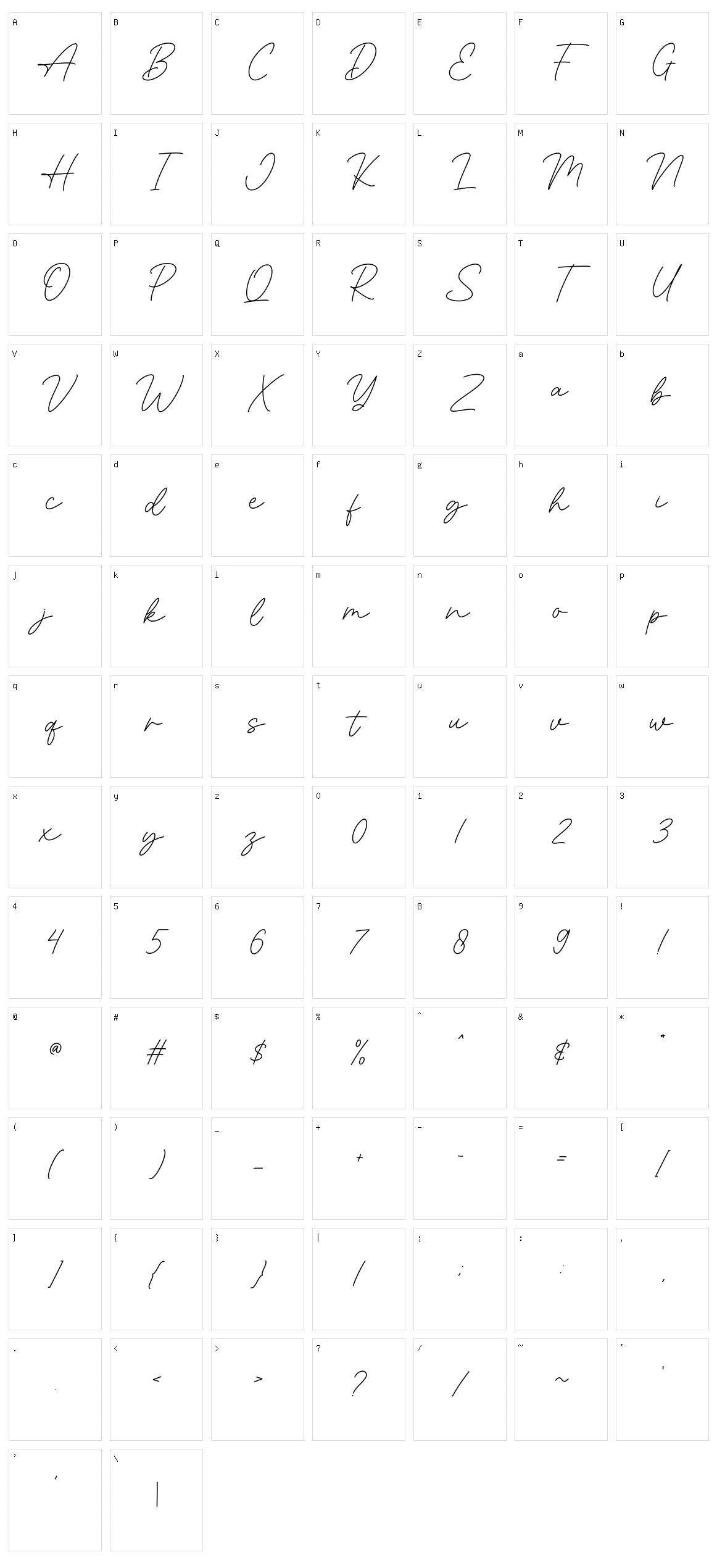 Organic Character Set