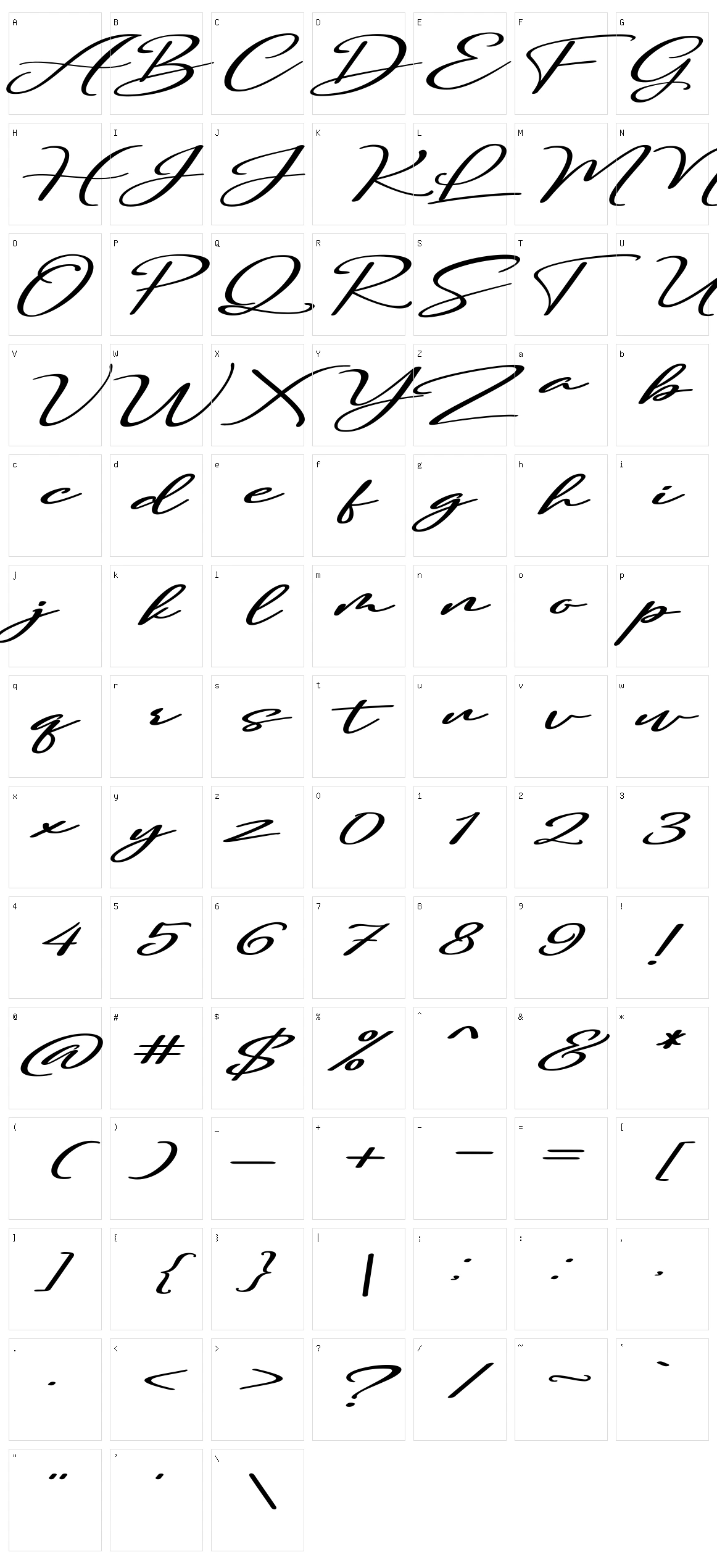 Orlando Character Set